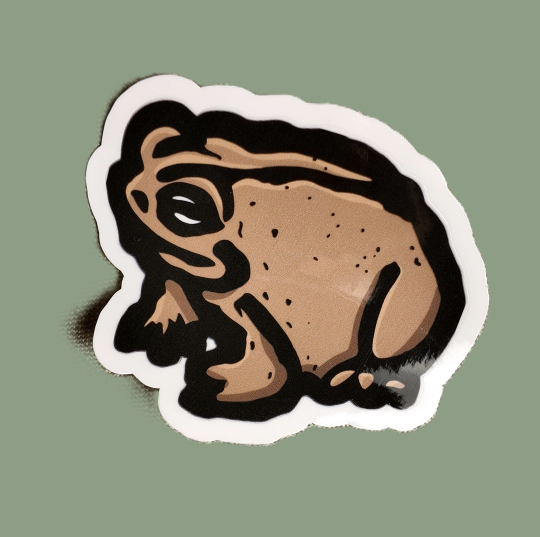 "George the Toad" Die Cut Sticker - Waterproof