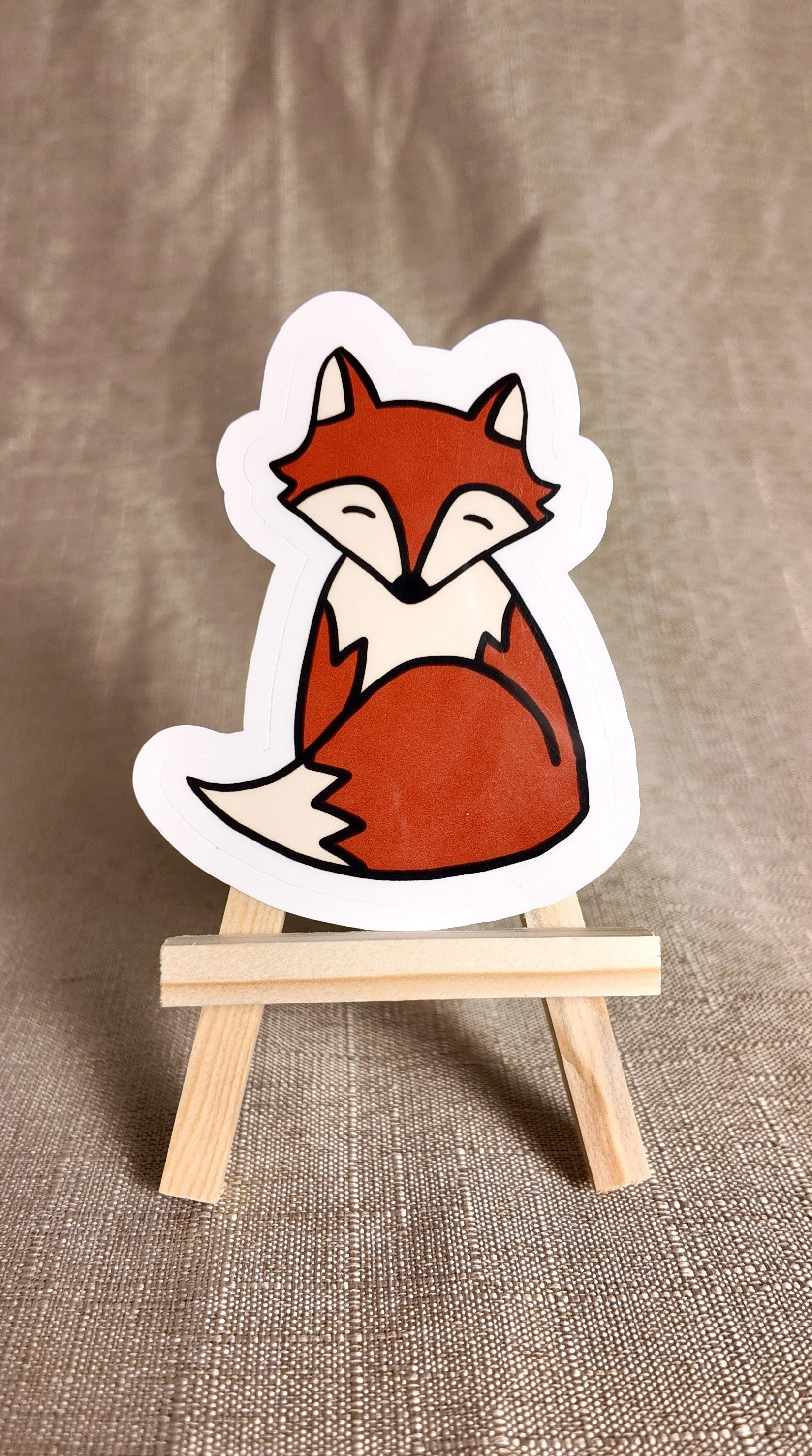 "Woodland Fox" Die Cut Sticker - Waterproof