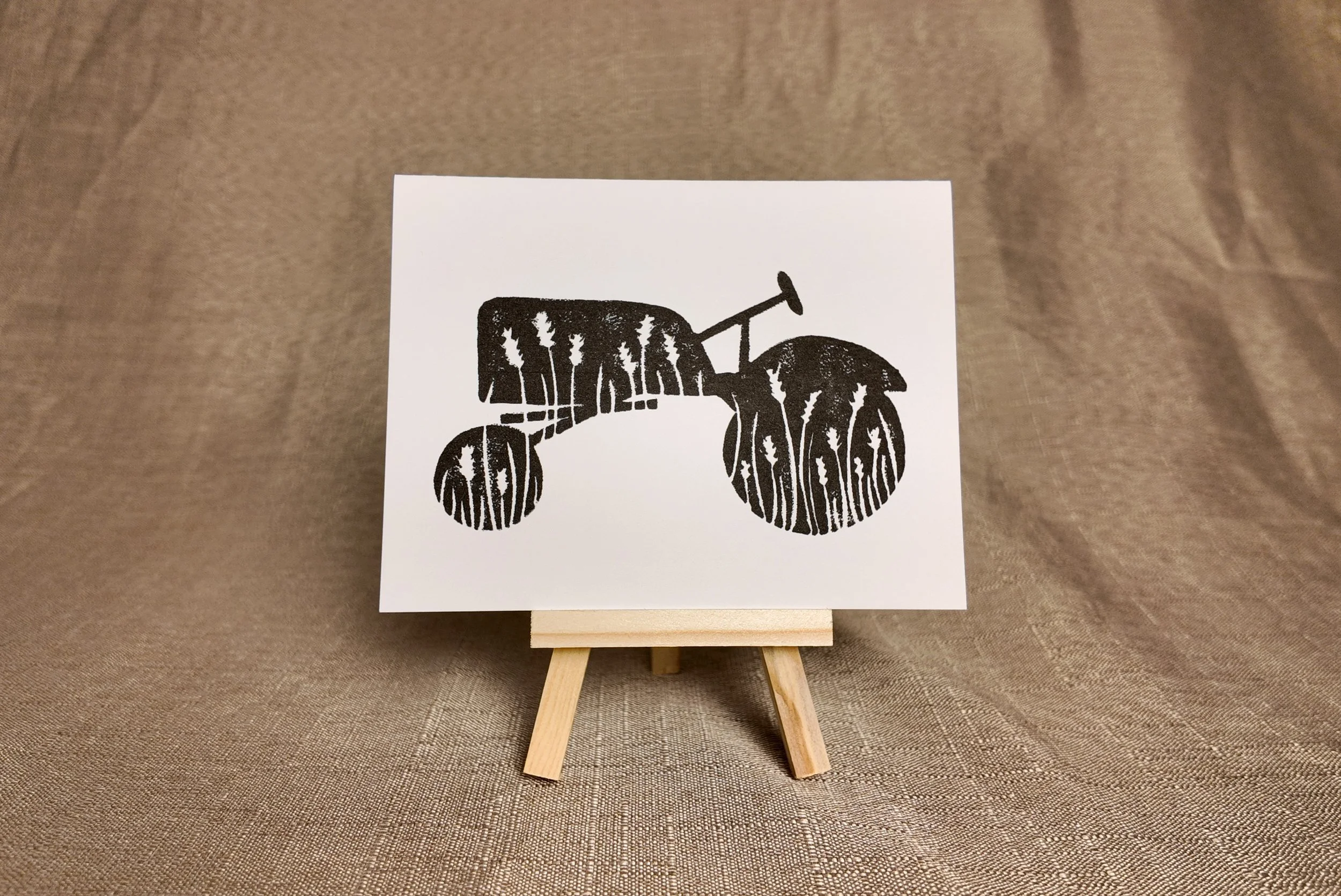 Nice to 'Wheat' You Linocut Greeting Card