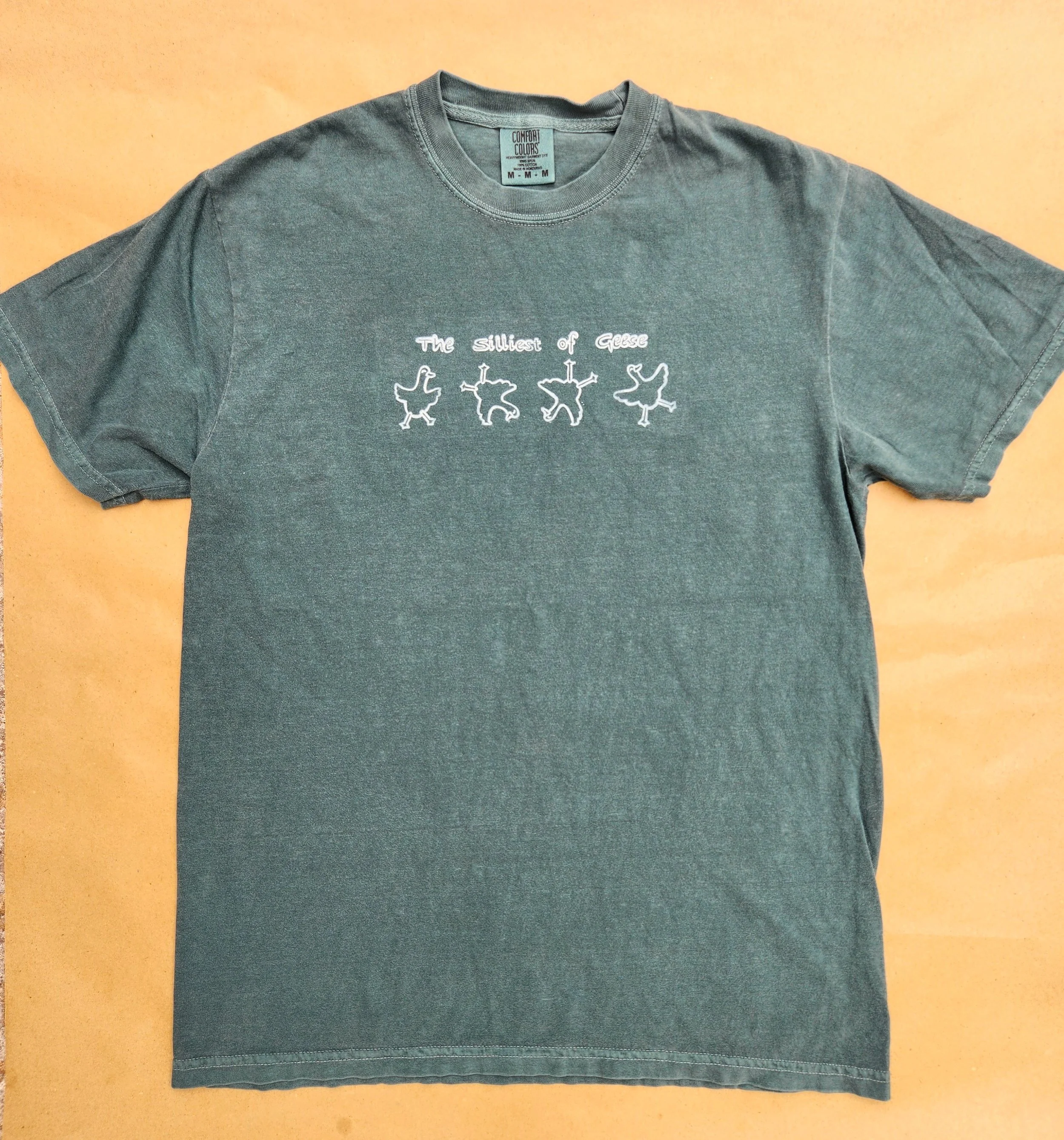 “The Silliest of Geese” Linocut T‑Shirt - 100% Cotton
