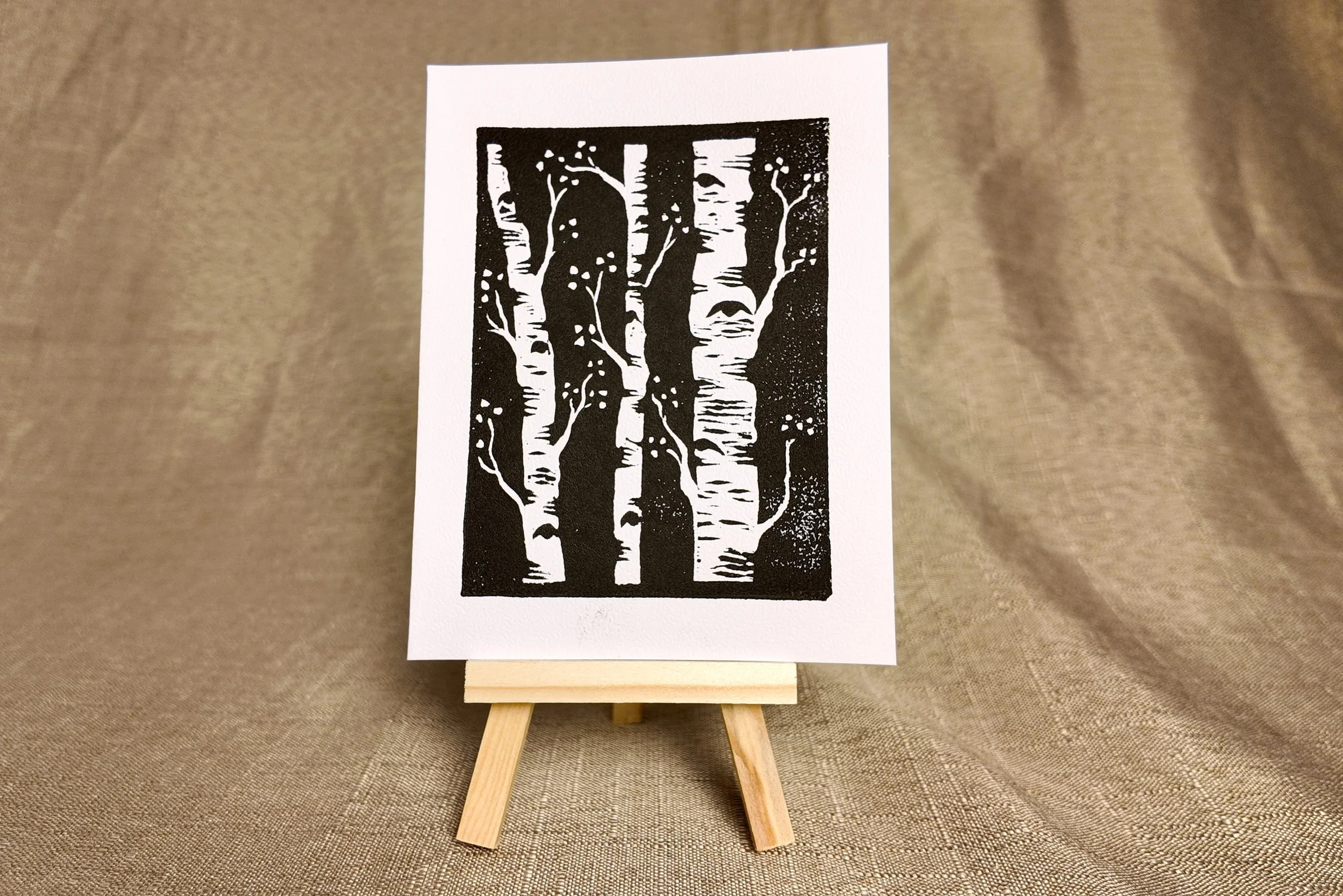 'Tree-mendous' to see you Linocut Greeting Card