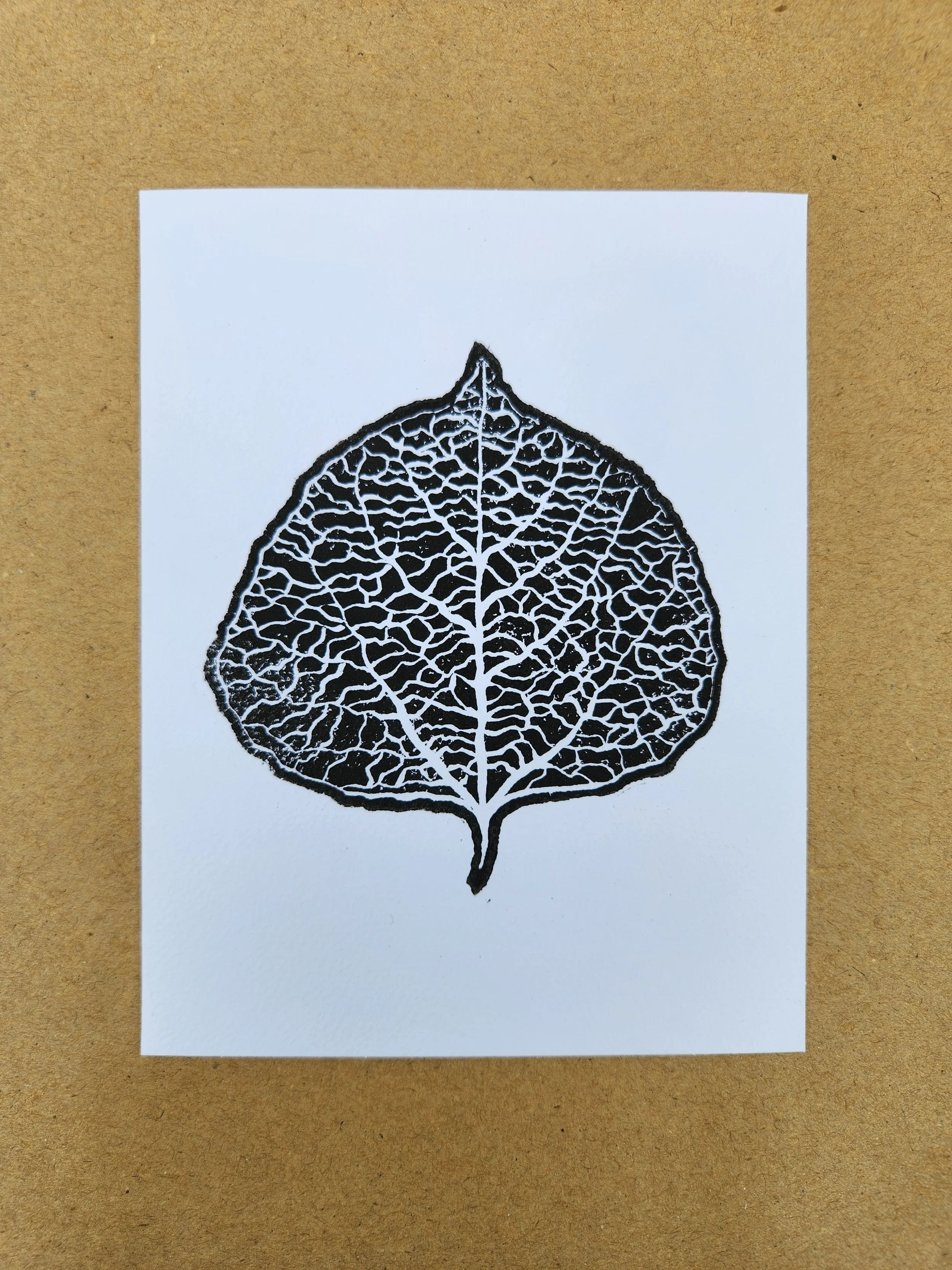 'Aspen' a Real Pleasure Linocut Greeting Card