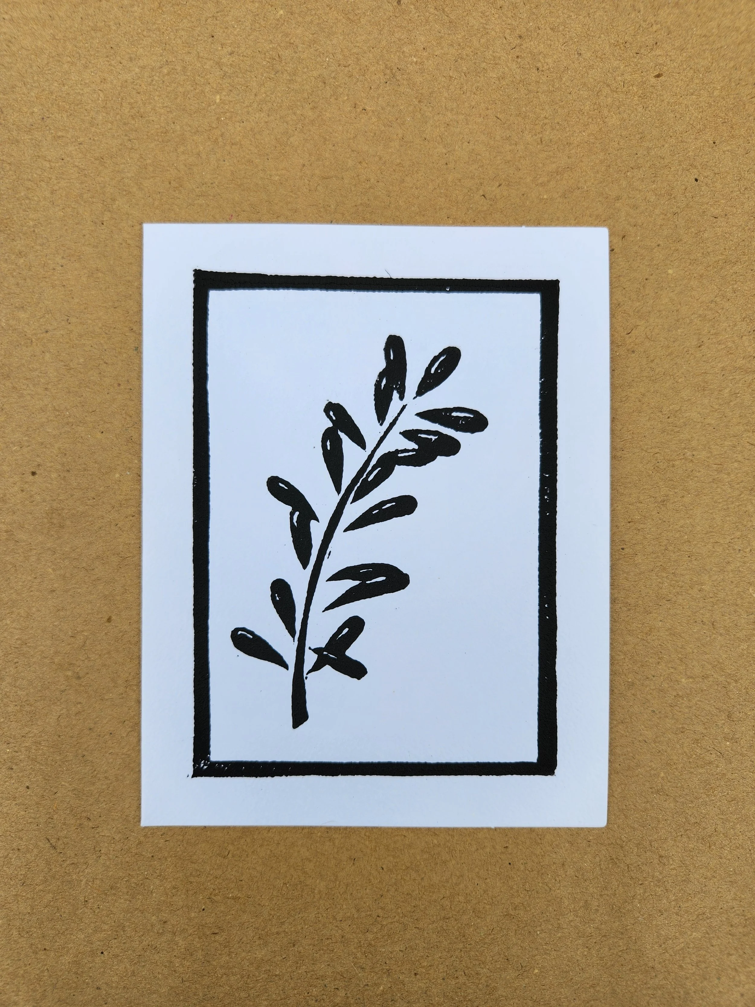 'Olive' you so much Linocut Greeting Card