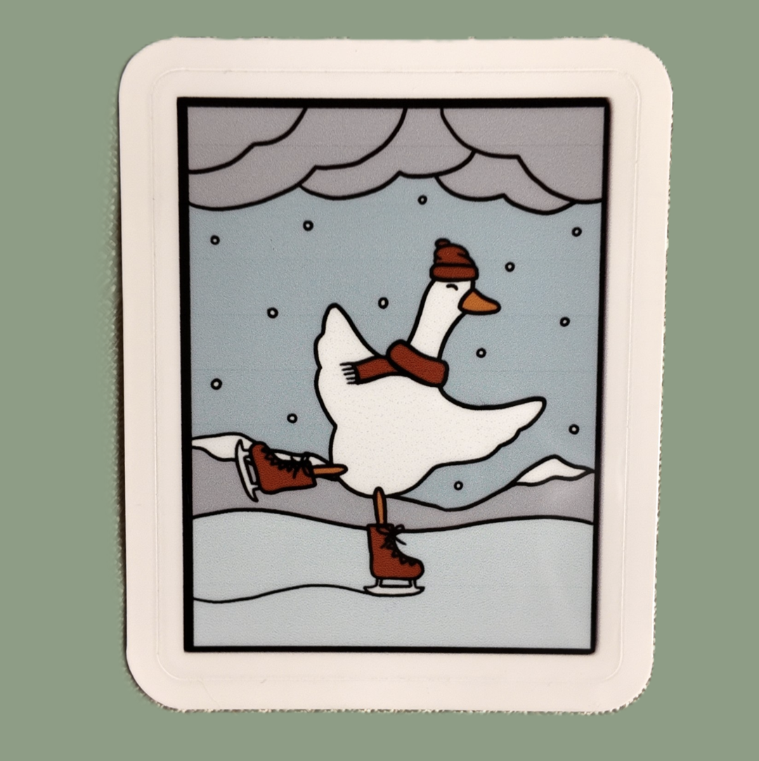"A Silly Little Snow Goose" Die Cut Sticker - Waterproof