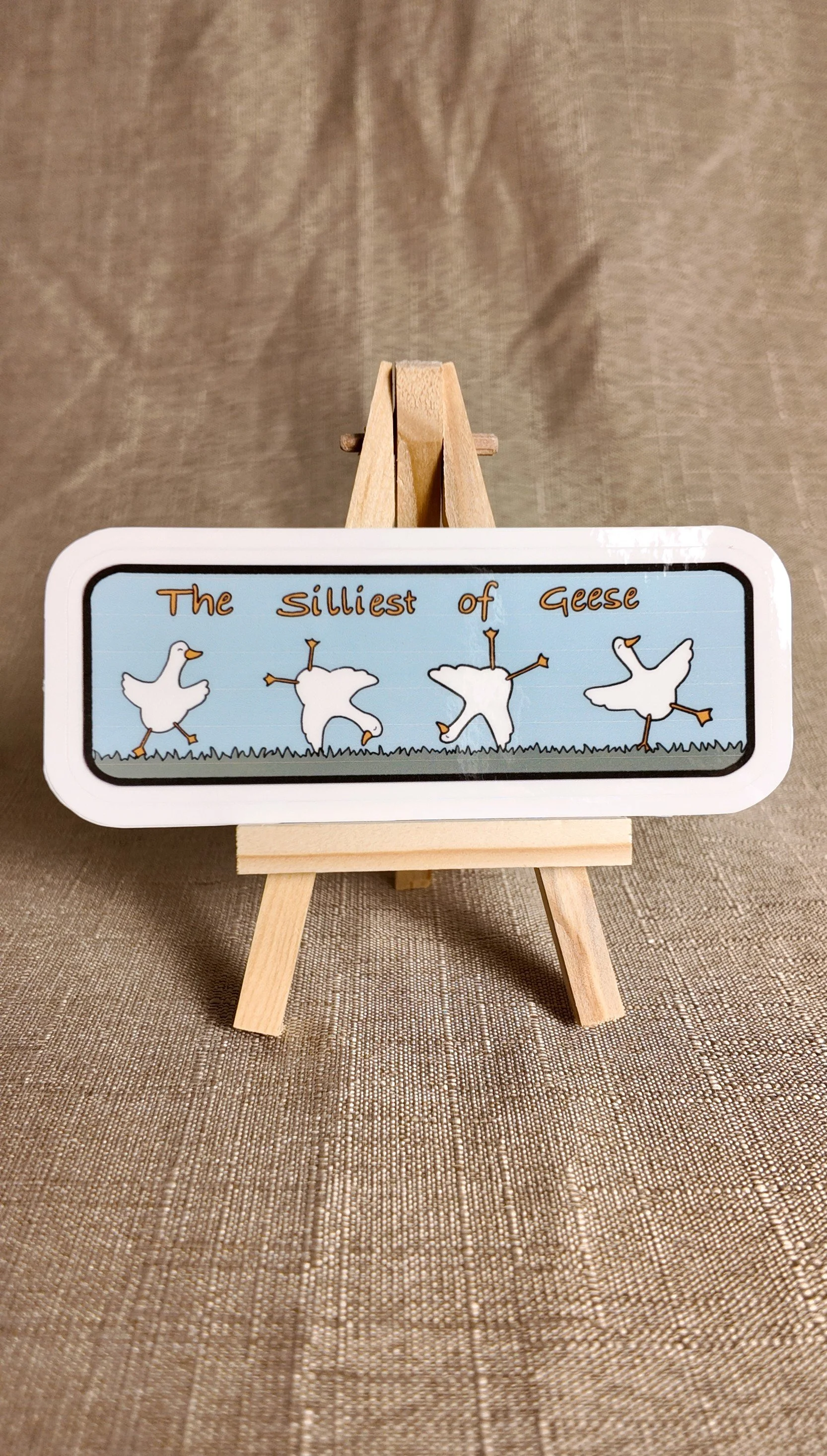 "The Silliest of Geese" Die Cut Sticker - Waterproof