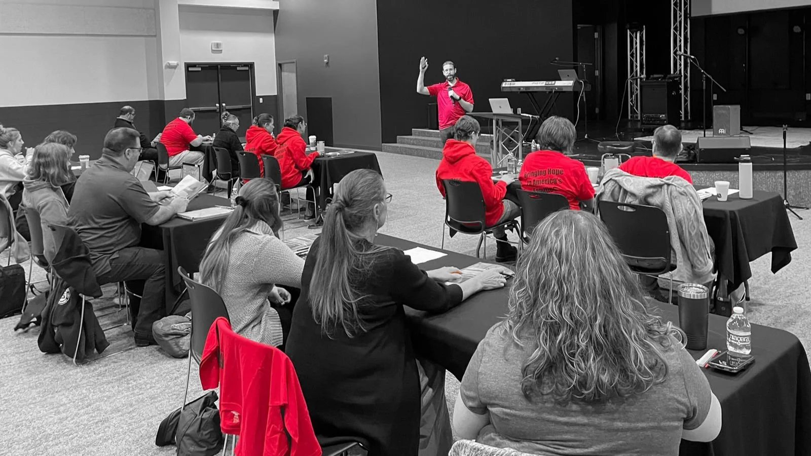 Christ In Action DPS Instructor wearing a red shirt