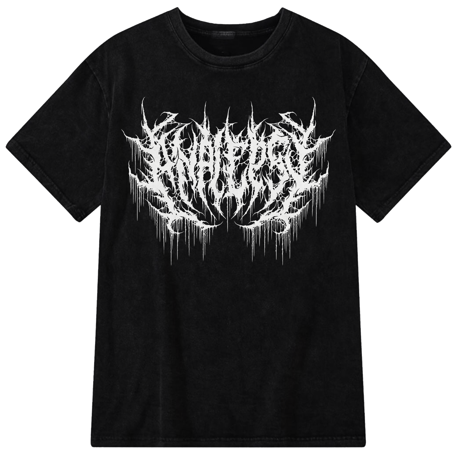 "Logo Drip" T-Shirt – White on Acid-Wash [NEXUS Edition]