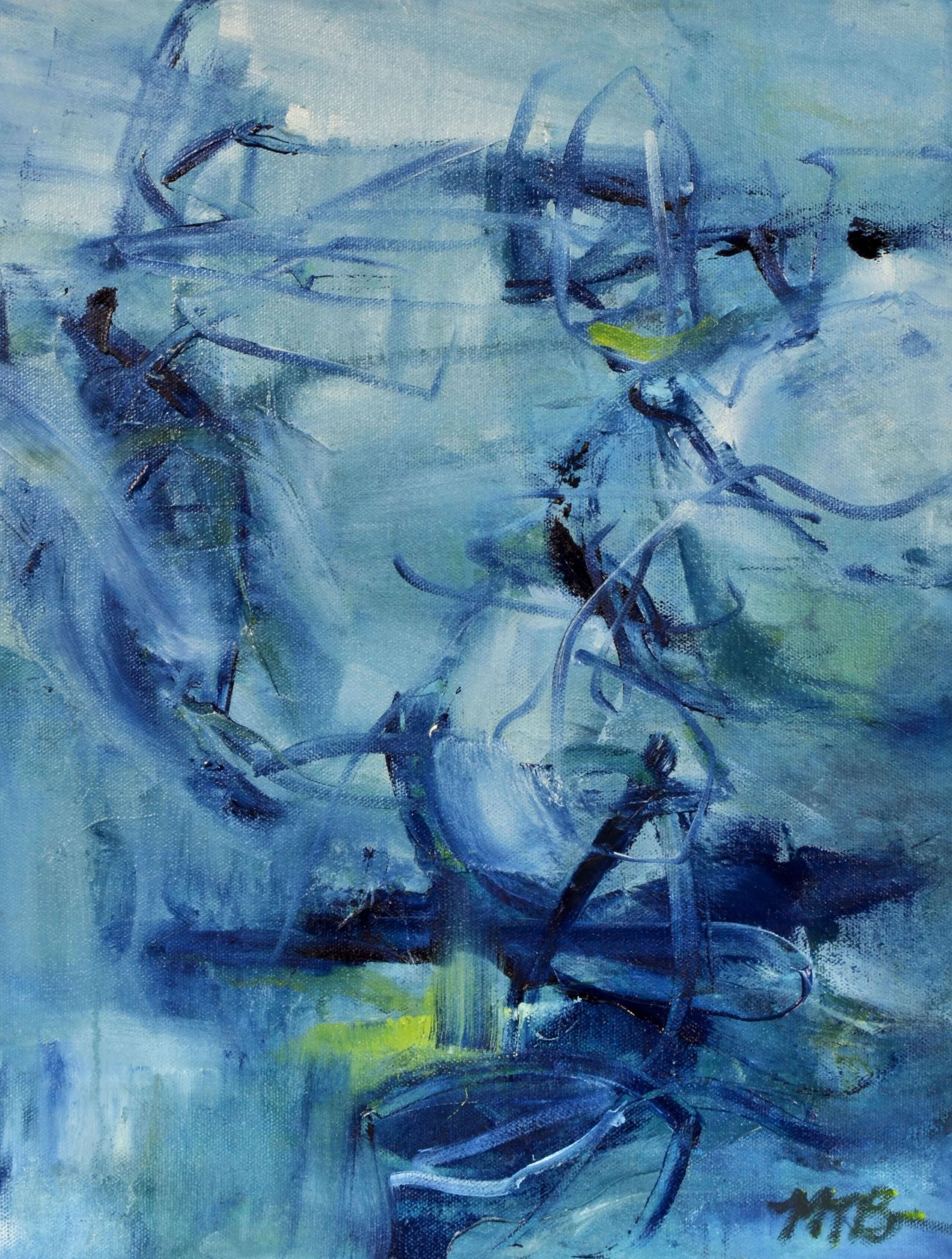 Skating Away | 18 X 14, Oil on Canvas