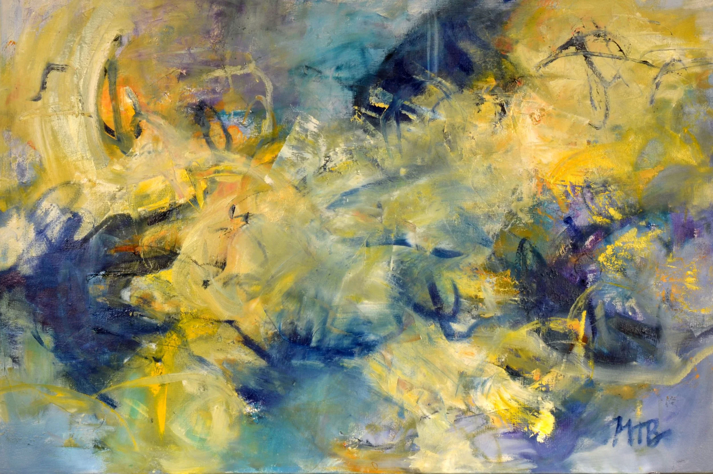 Sonic Bloom | 24 X 36, Oil on Canvas