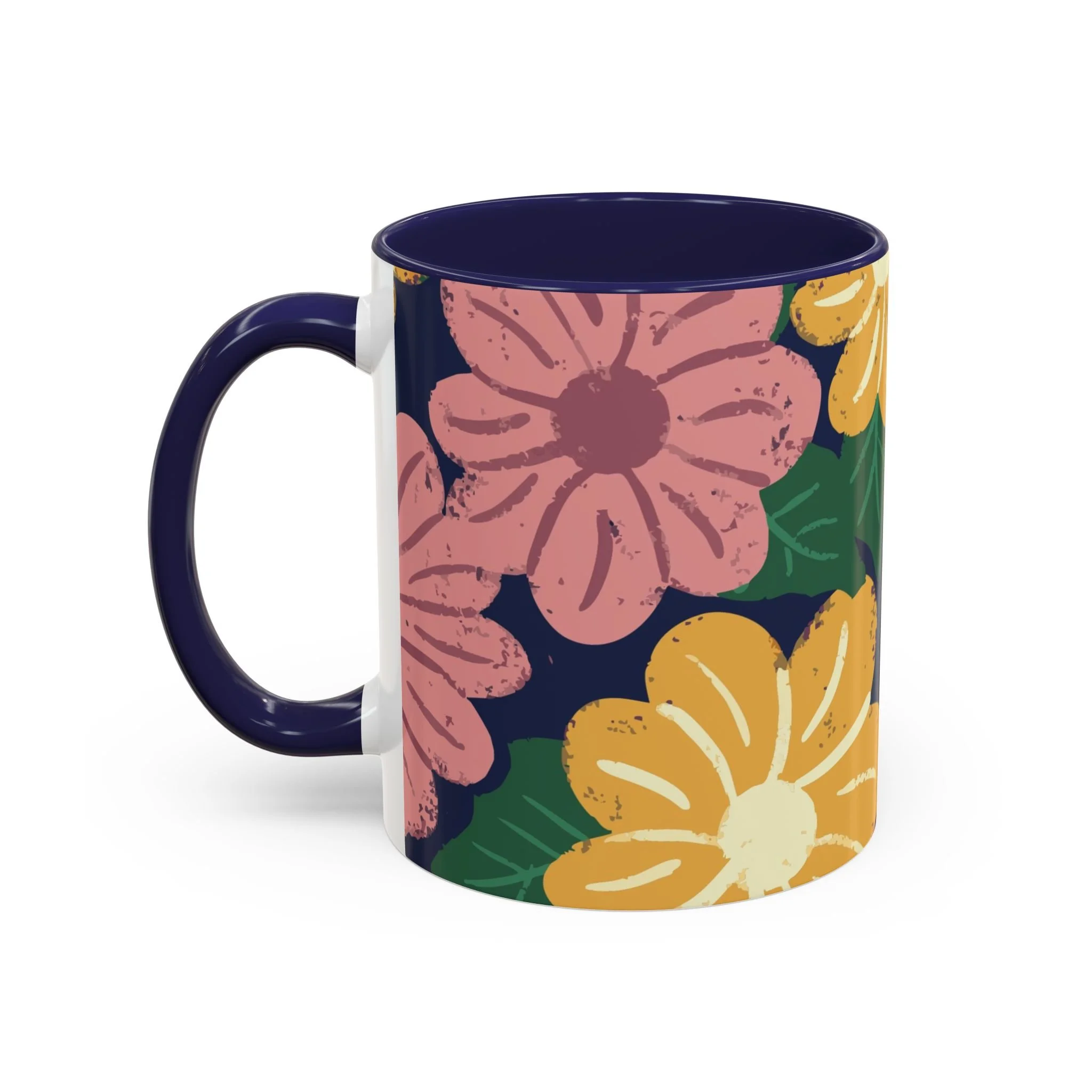 Floral Accent Coffee Mug