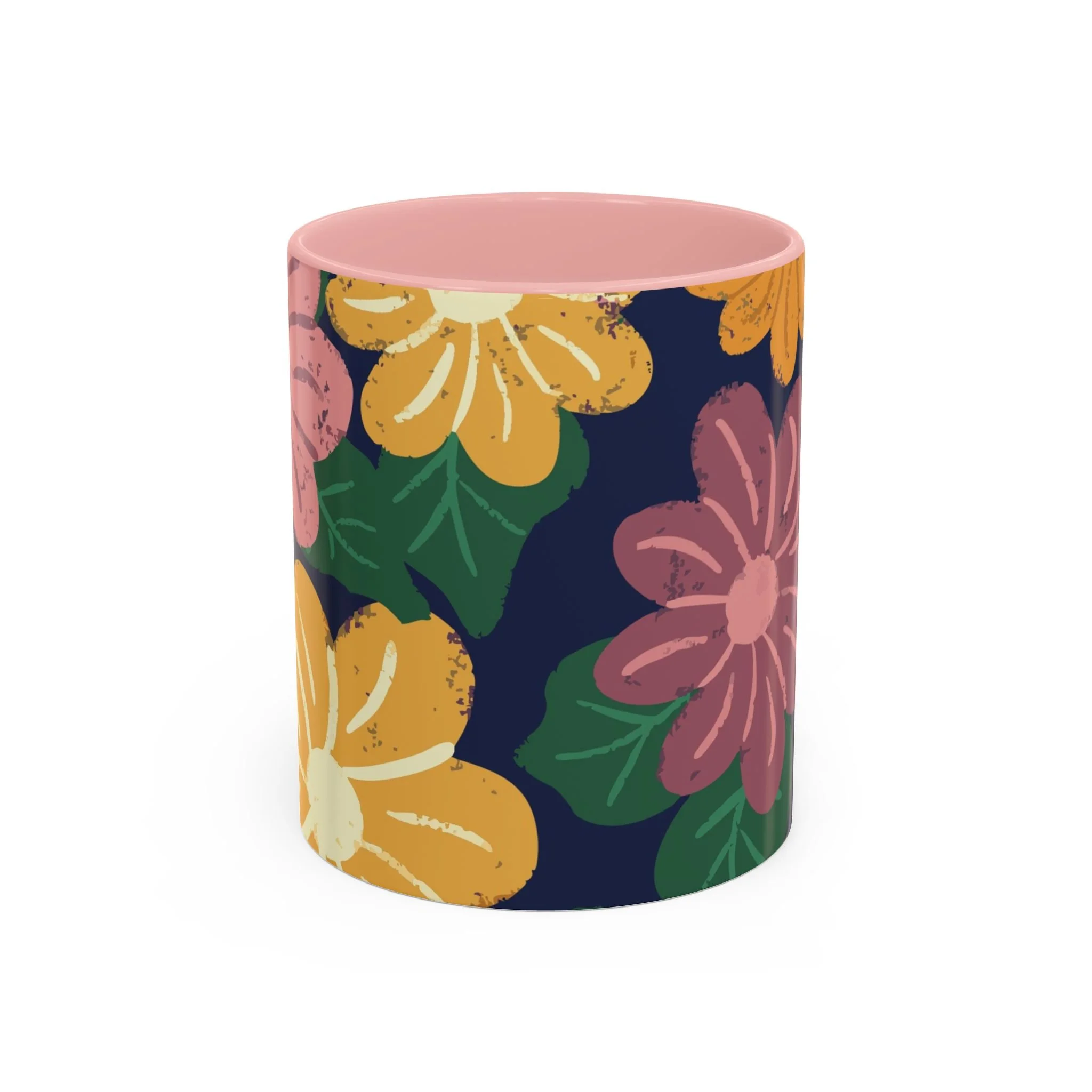 Floral Accent Coffee Mug