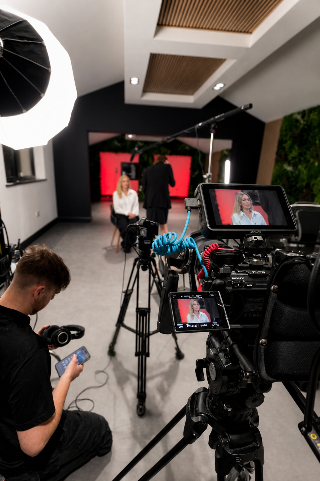 Behinds the scene corporate video production shoot