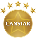 Gold emblem with three stars at the top and the word 'CANSTAR' in the center