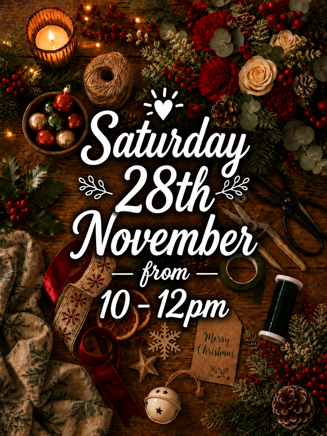 Christmas Wreath Workshop - 28th Nov 10:30am