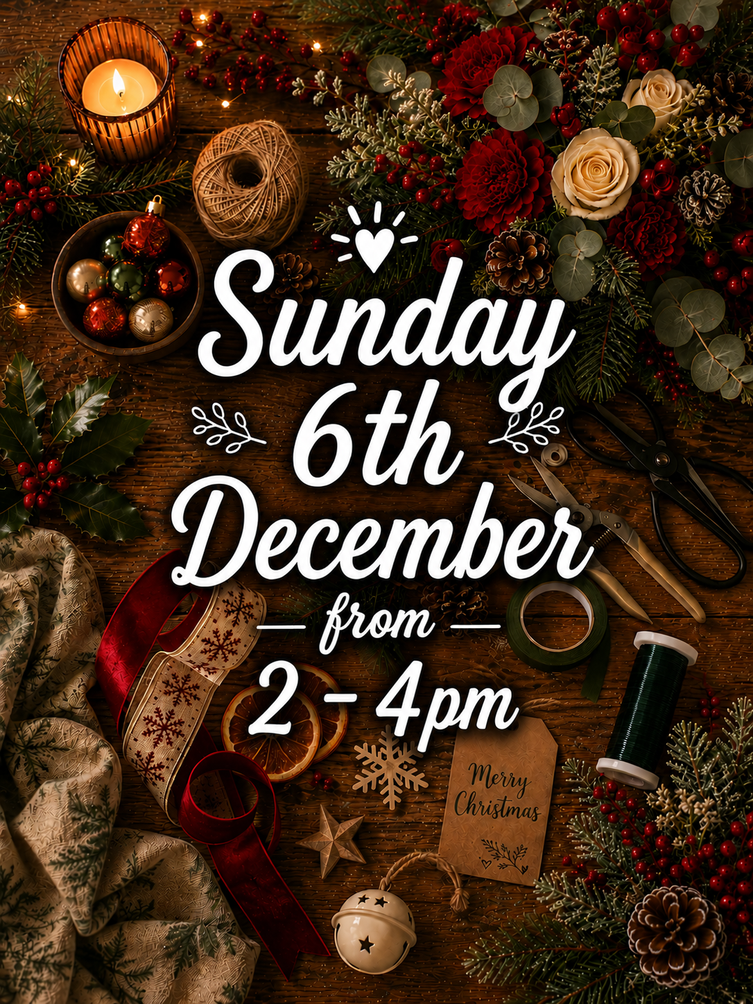Christmas Wreath Workshop - 6th Dec 2pm