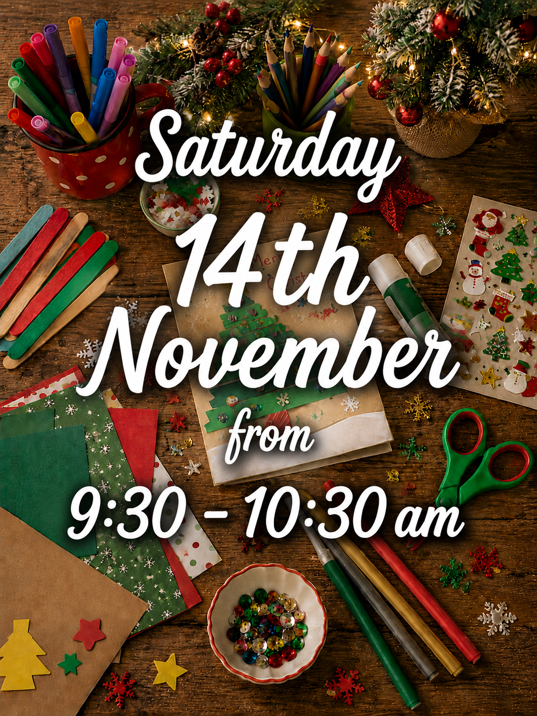 Little Makers Christmas Card Workshop - 14th Nov 9:30am