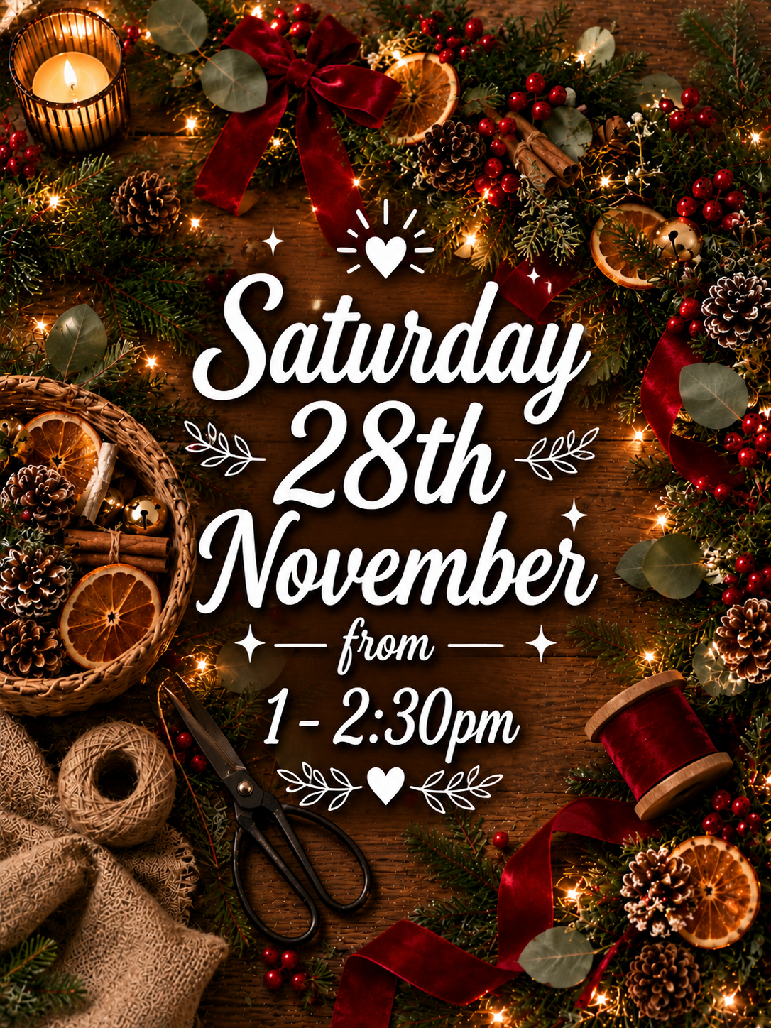 Fresh Christmas Garland Workshop - 28th Nov 1 pm