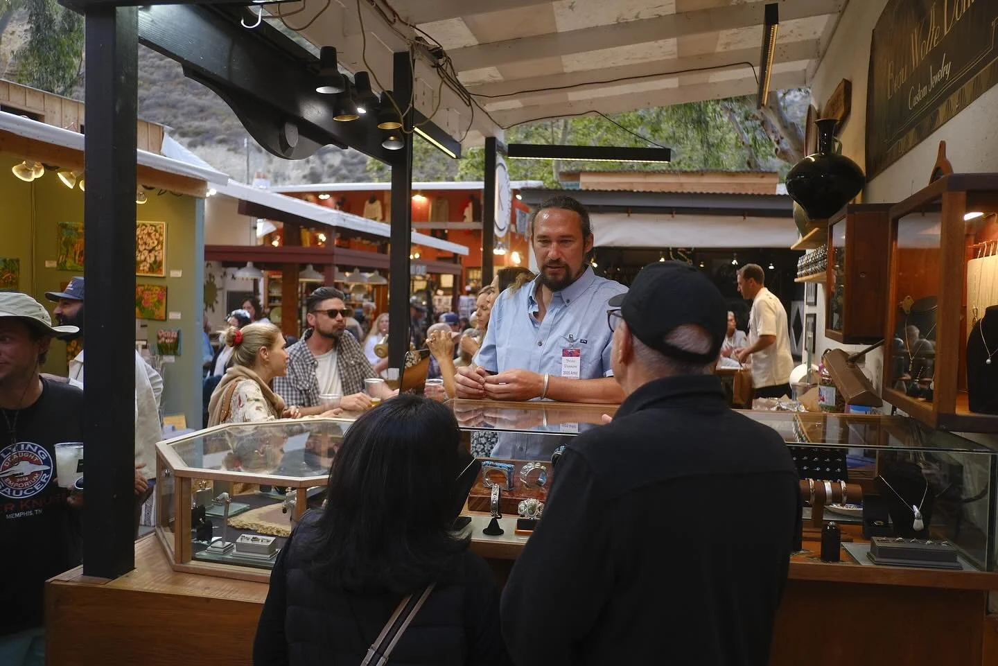 Preview night at the @sawdustartfestival was a great way to kick off the summer show &mdash; good to catch up with friends and share new jewelry work. Here&rsquo;s to a strong season ahead.