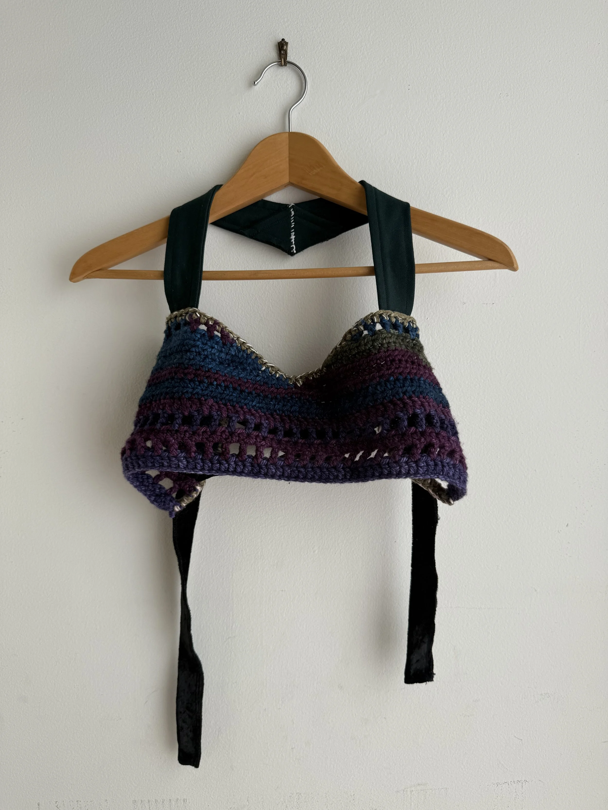 crocheted and hand sewn top