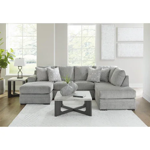 Casselbury 2 Piece Sectional with Chaise - Cement / Right Facing