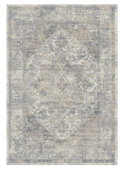 Charisma Muted Grey Distressed Abstract Rug 8x10'