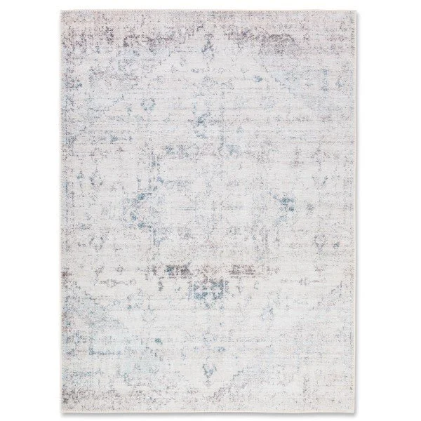 Aura Washable Spill Proof Beige Multi Area Rug
