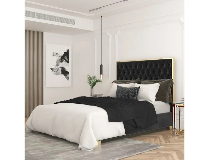 Lucille Bed in Black and Gold