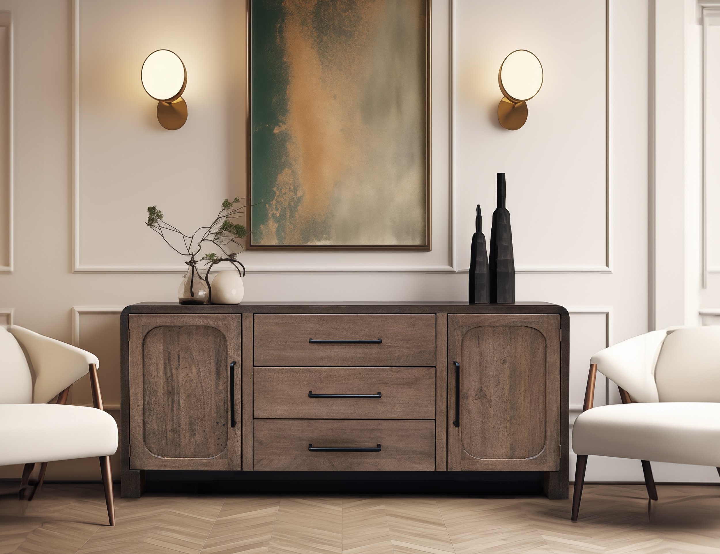 TAMESIS COLLECTION 3 Drawer 2 Door Console