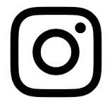 Instagram logo with black camera icon inside a rounded square