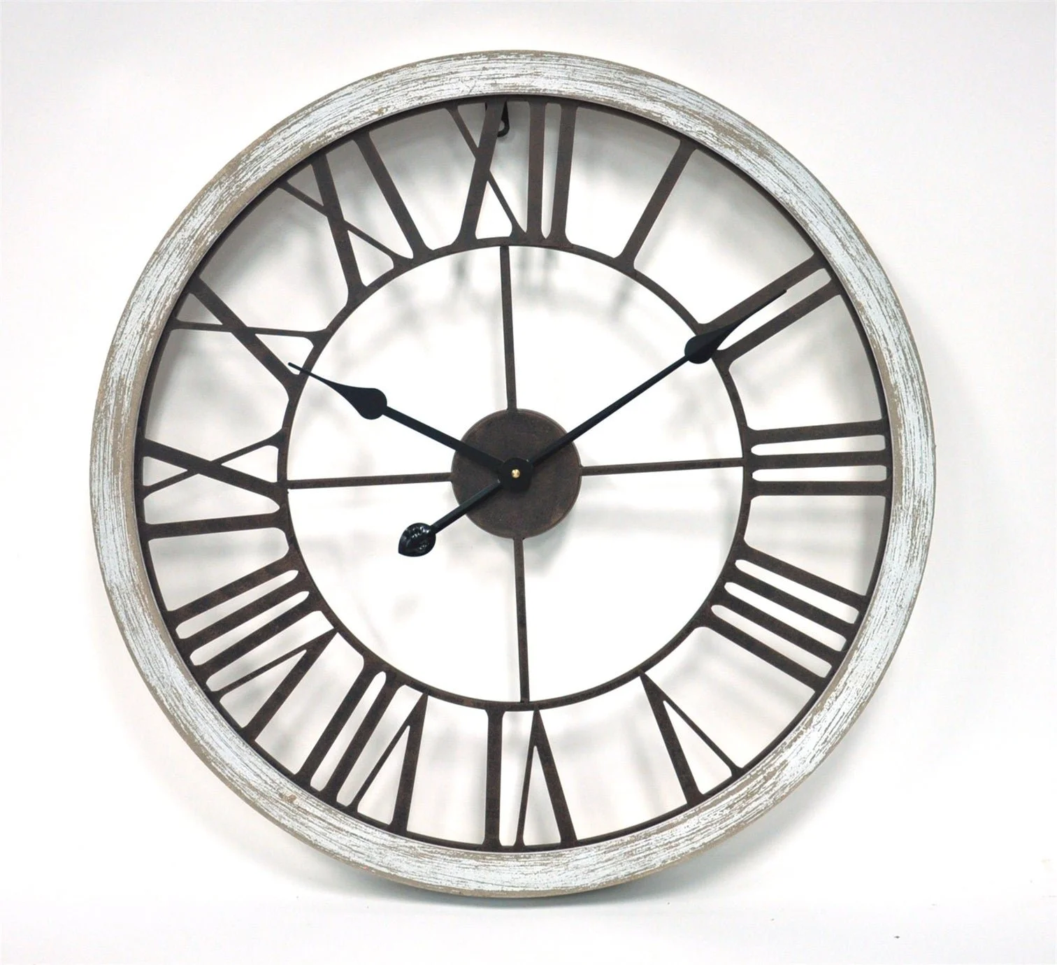 White Wash Clock - 24"