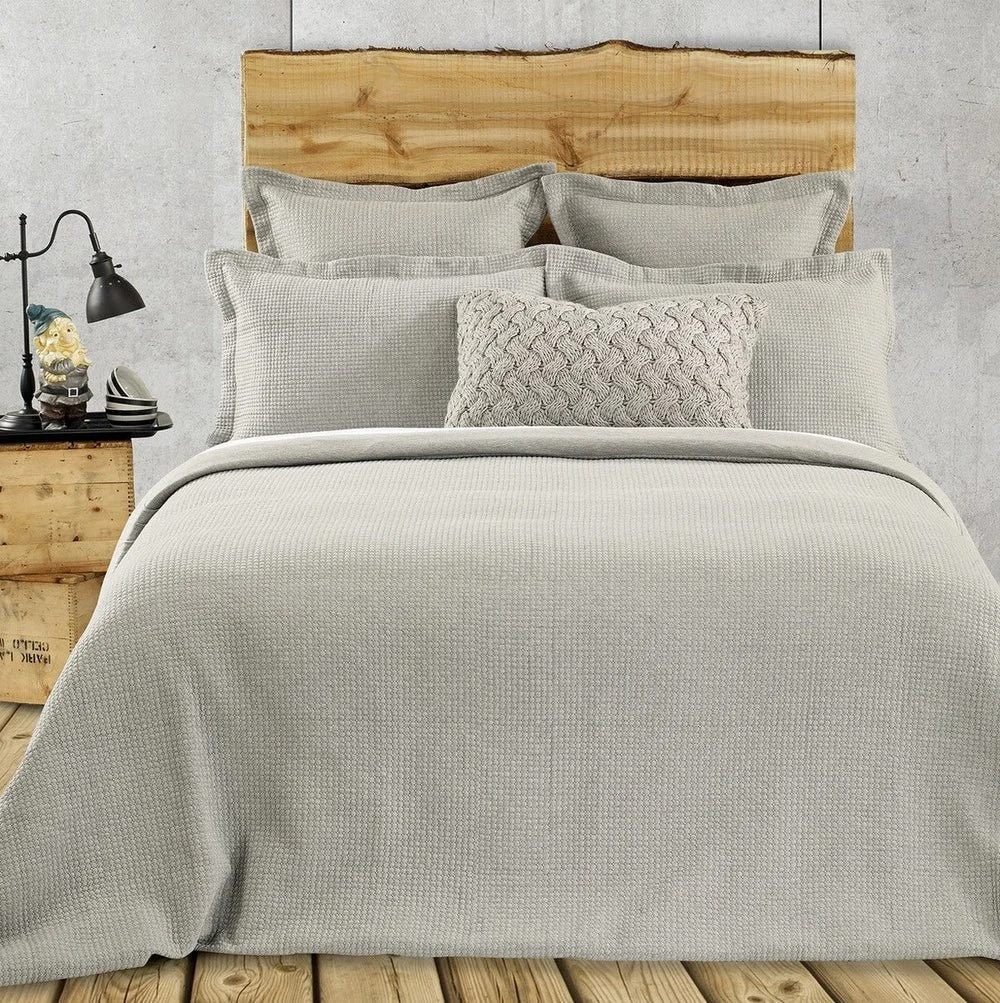 BRUNELLI RUSTIC JERSEY GREY QUILTED DUVET COVER