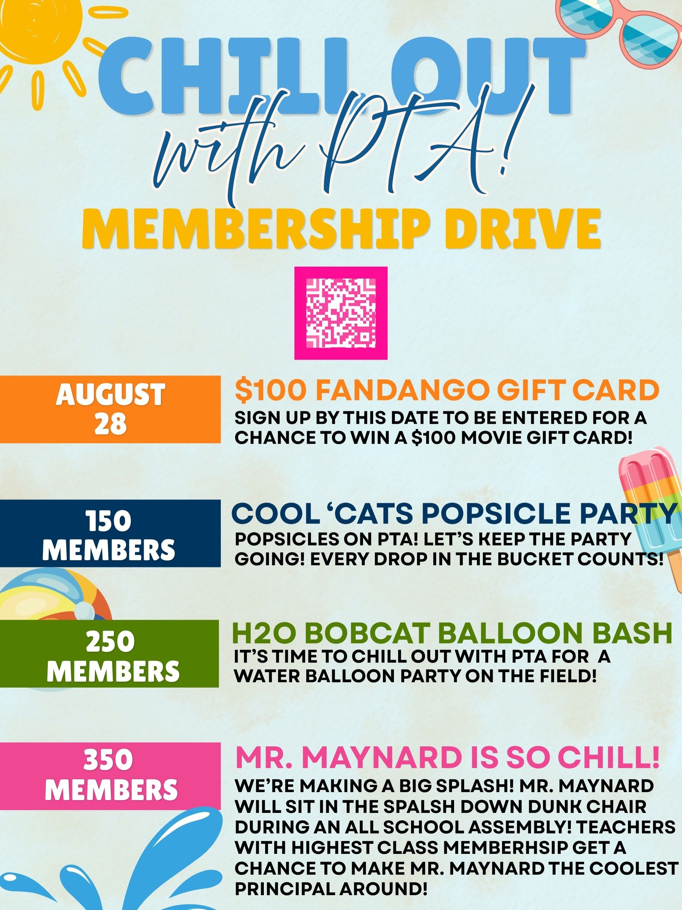 Hey DB, CHILL OUT WITH PTA!!! Our Membership Drive is in full swing and we see those memberships rolling. This year we&rsquo;re putting the COOL in school community! Join us!🎉 

We&rsquo;re only 8 members away from hitting our first goal🎉💙! Help u