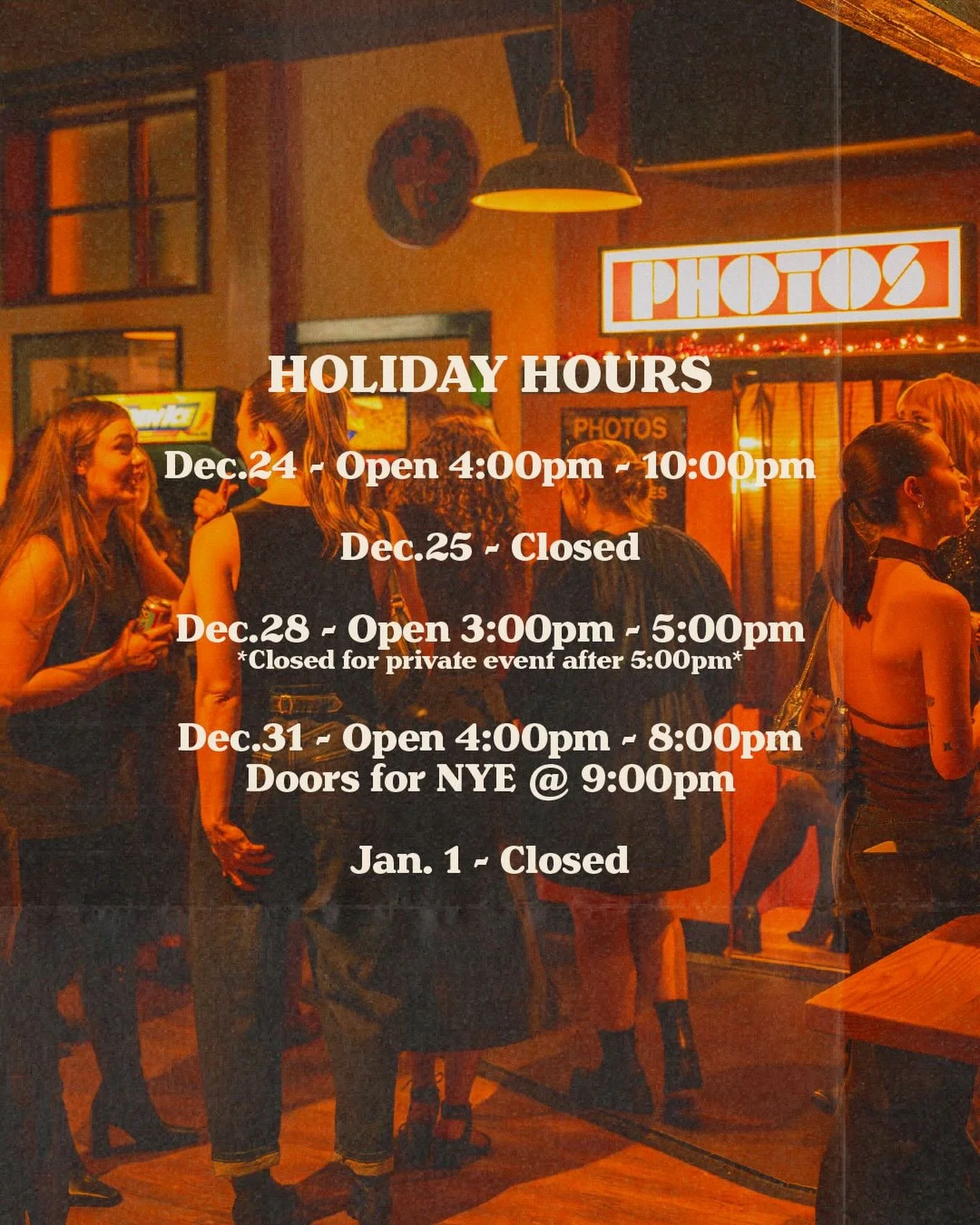 Even your local watering hole needs a holiday! Same cold beers, just a different schedule 🍺