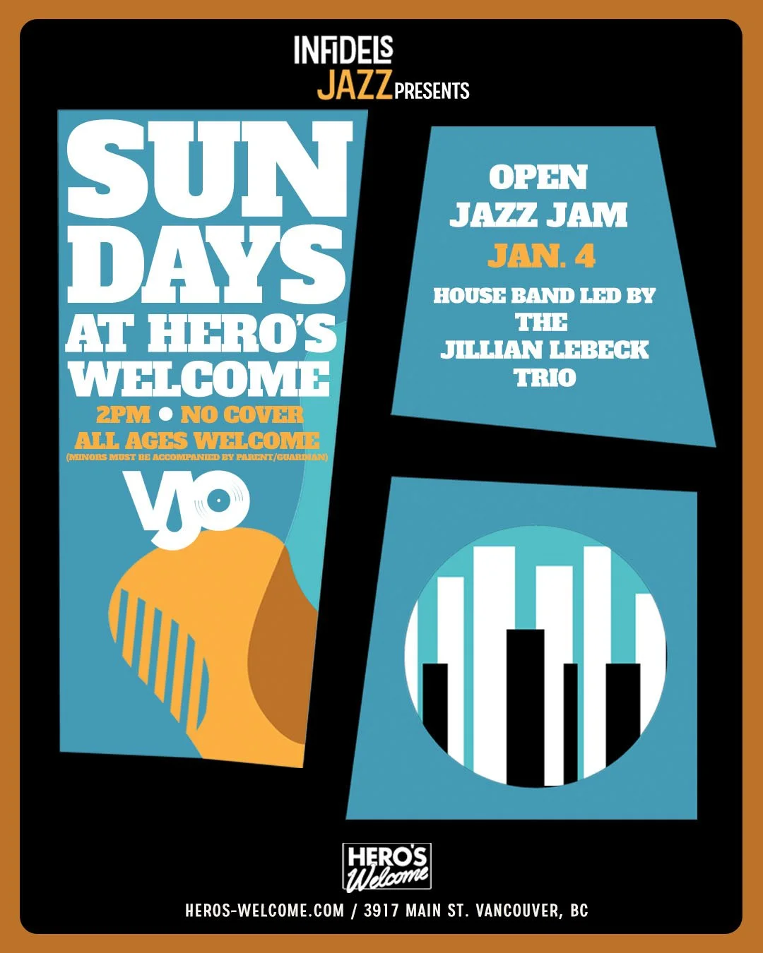 Infidels Jazz presents Sunday Afternoons at Hero's Welcome 