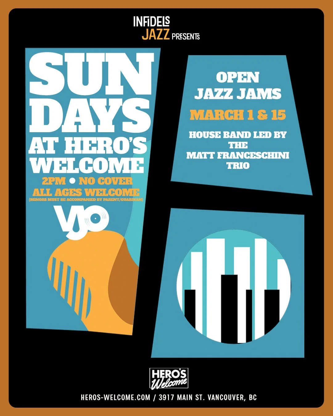 Infidels Jazz presents Sunday Afternoons at Hero's Welcome