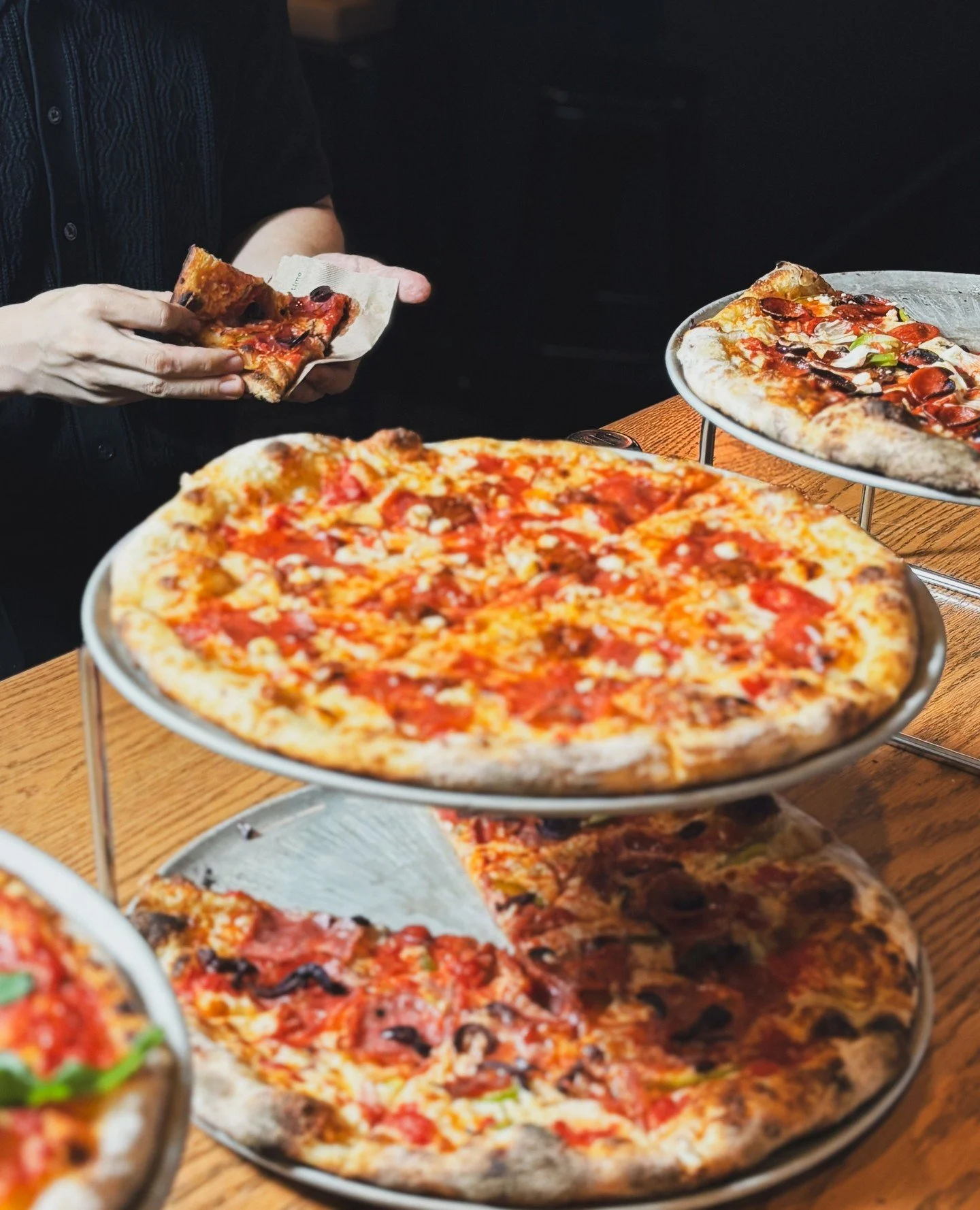 Monday's am I right? ⁠
Pizza however is a great cure for the Monday blues. Some may not know but we have a pretty damn good pizza program run by good pal Monroe Webb. ⁠
⁠
Hand stretched sourdough pizza. Made with love of course, full pies available t