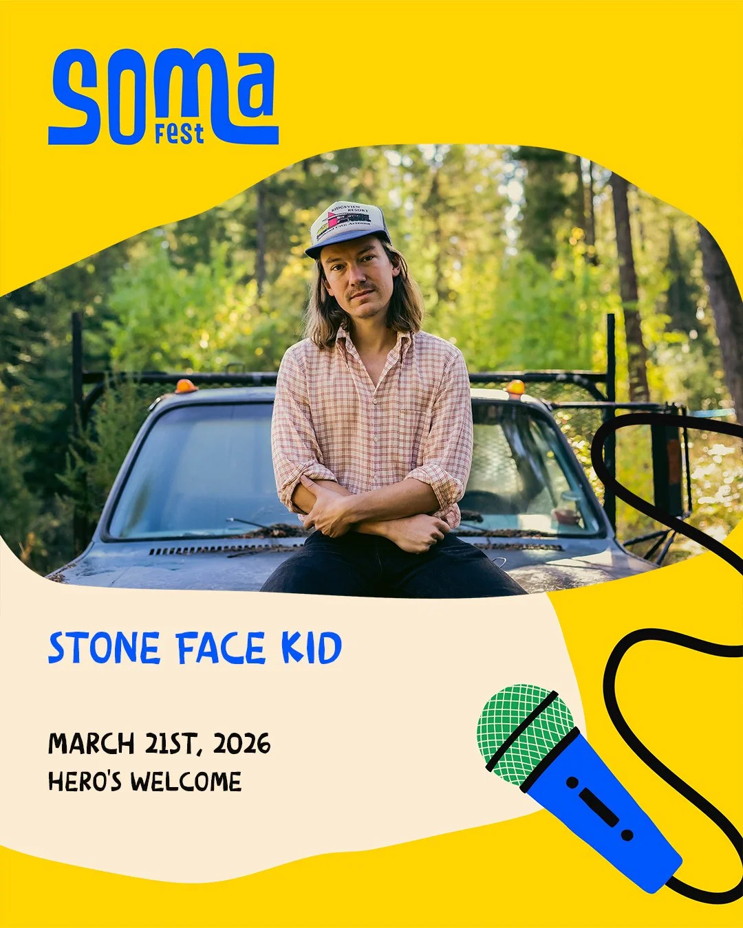 Stone Face Kid is here to take you on a musical journey, through lived experiences of dive bar late nights, lazy afternoons and life as we take it. ⁠
⁠
His guitar picking tunes will take us all somewhere and nowhere. ⁠
⁠
March 20th we'll have Stone F