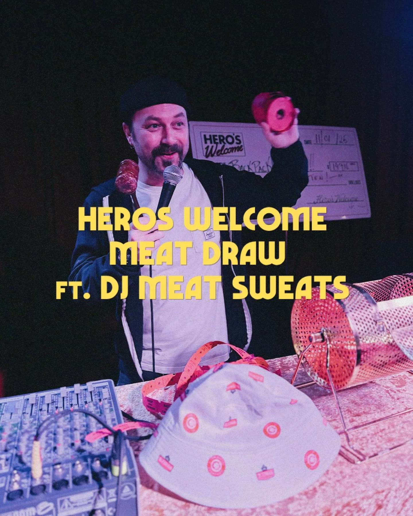 BIG NEWS: We&rsquo;re adding a second savoury day to the calendar. DJ MEAT SWEATS takes the stage every Friday (4-7pm) and Saturday (7-10pm) to raffle off meats and other delicious prizes! 

Meat generously supplied by @windsorqualitymeats + All proc