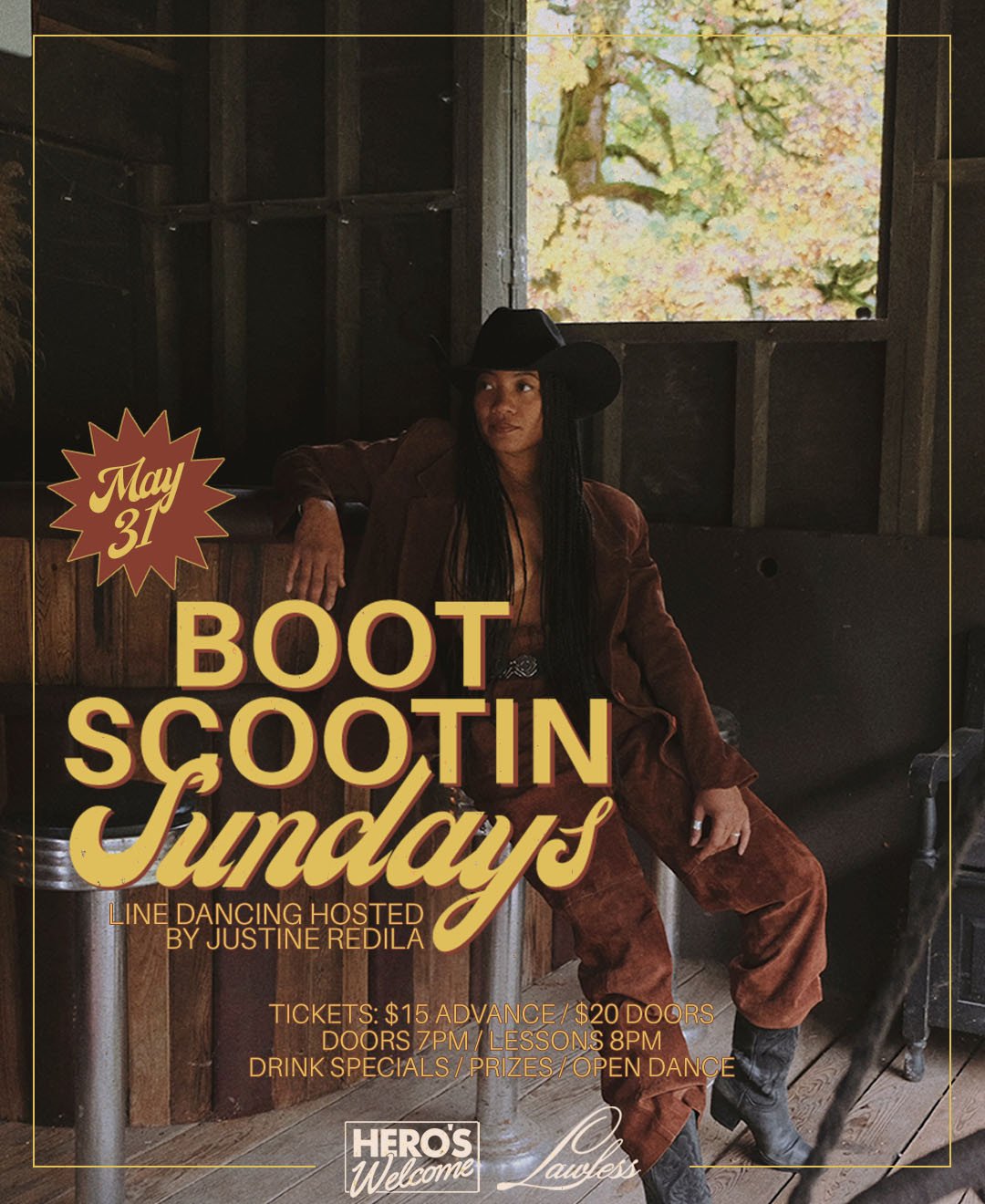 ALL THE COWBOYS, COWGIRLS, AND COWFOLK TO THE FRONT because Boot Scootin' is back on May 31st. Learn to line dance with the BEST, Justine Redila. Expect an amazing country DJ set by Celina (@beuatiufl), dance-offs, prizes and giveaways courtesy of @l