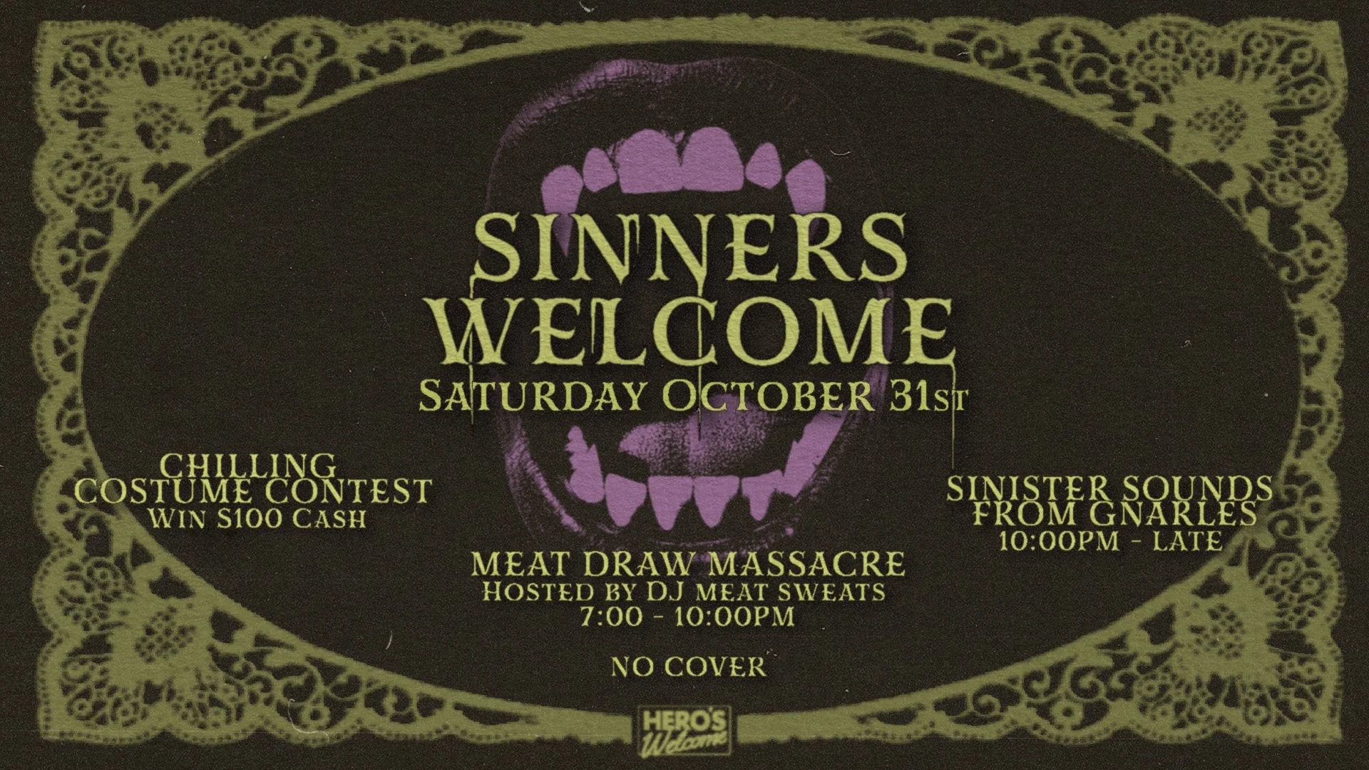 Hero's Halloween: Sinners Welcome