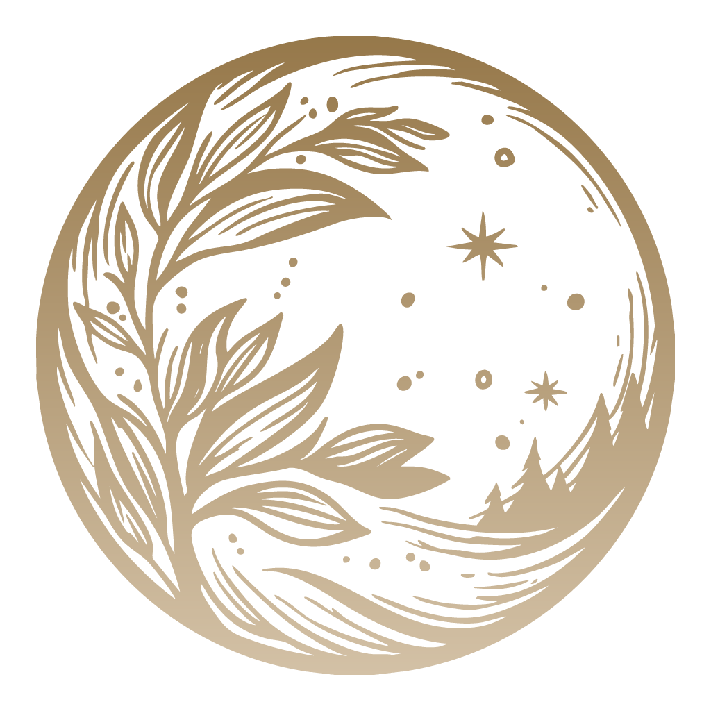 A stylized, abstract depiction of a globe with continents in shades of beige and gold.