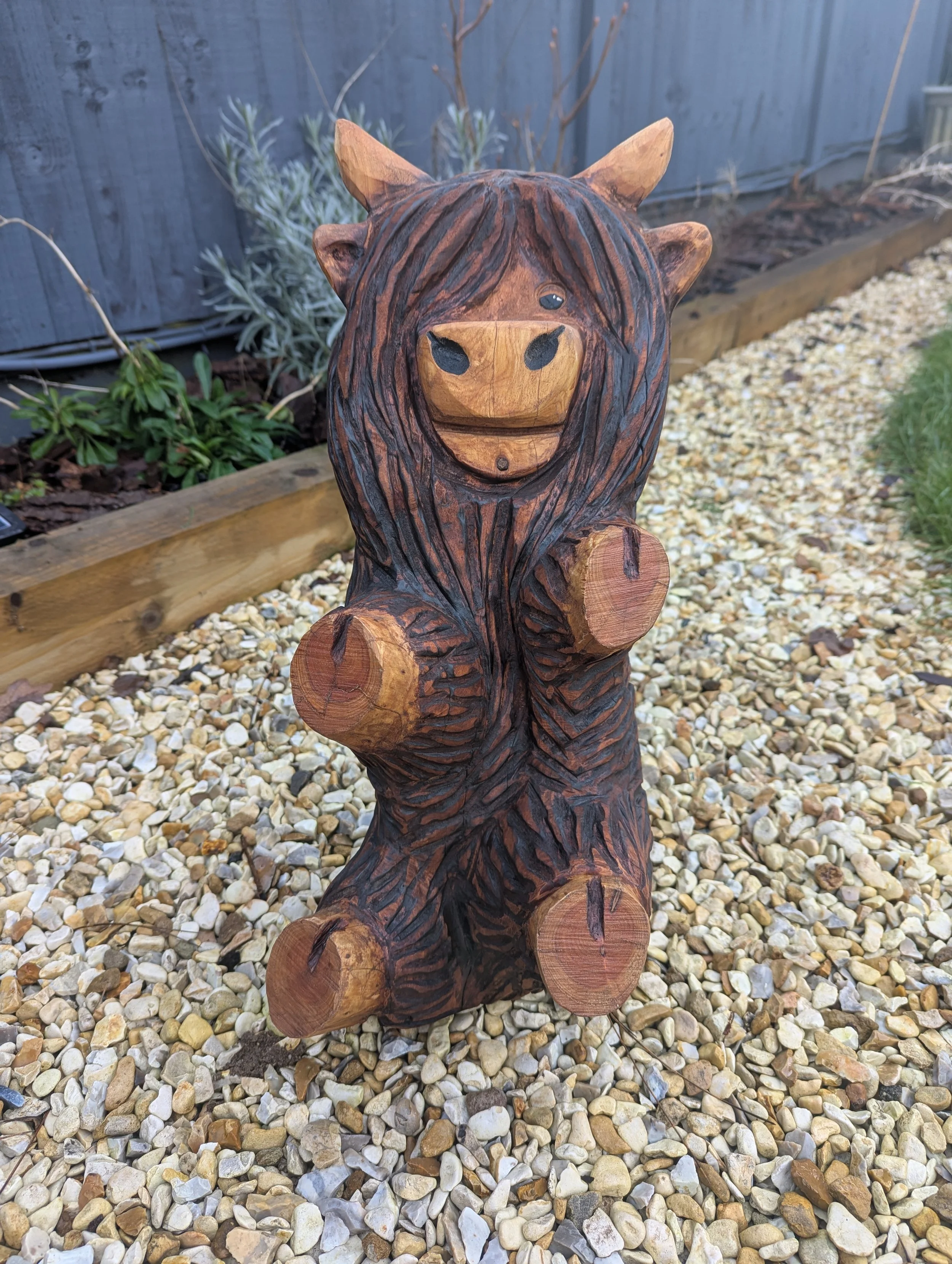 Unique Highland Cow- 4 branches for legs