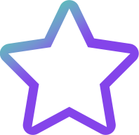 A stylized purple and blue star with a shiny, gradient effect.
