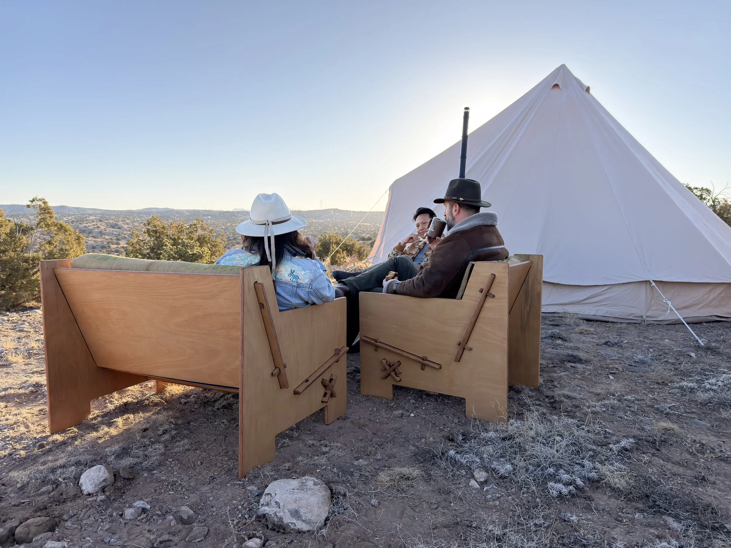 Mustang Home Goods furniture set arranged outdoors