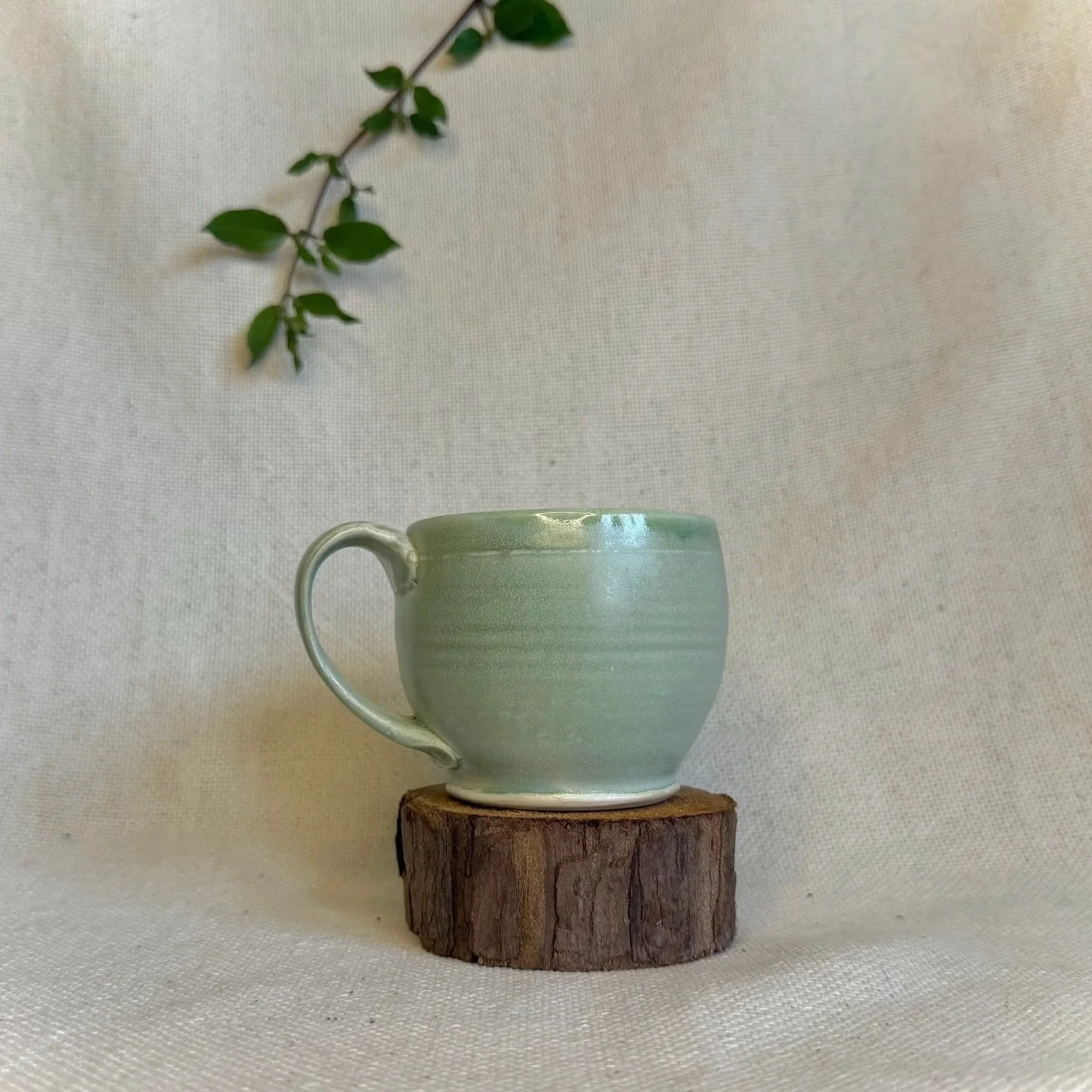 Minty Satin Cappuccino Cup #103
