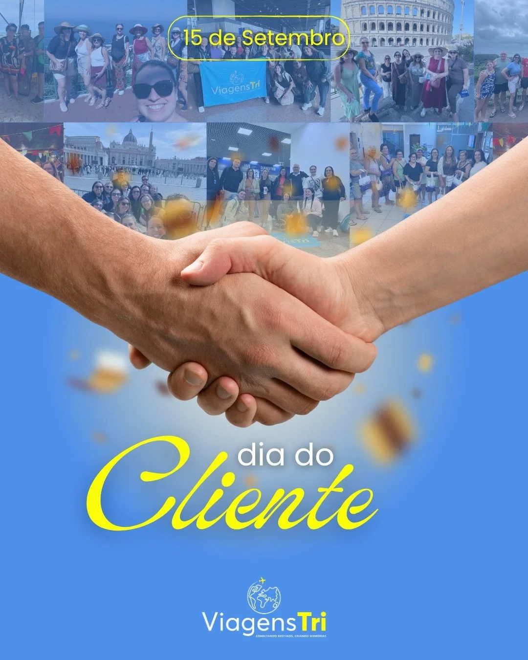 Cada viagem que organizamos na Viagens Tri come&ccedil;a muito antes do embarque!
Come&ccedil;a nas conversas, nos planos e no carinho de ajustar cada detalhe para que tudo saia perfeito ✈️

Hoje, no Dia do Cliente, o nosso &uacute;nico objetivo &eac
