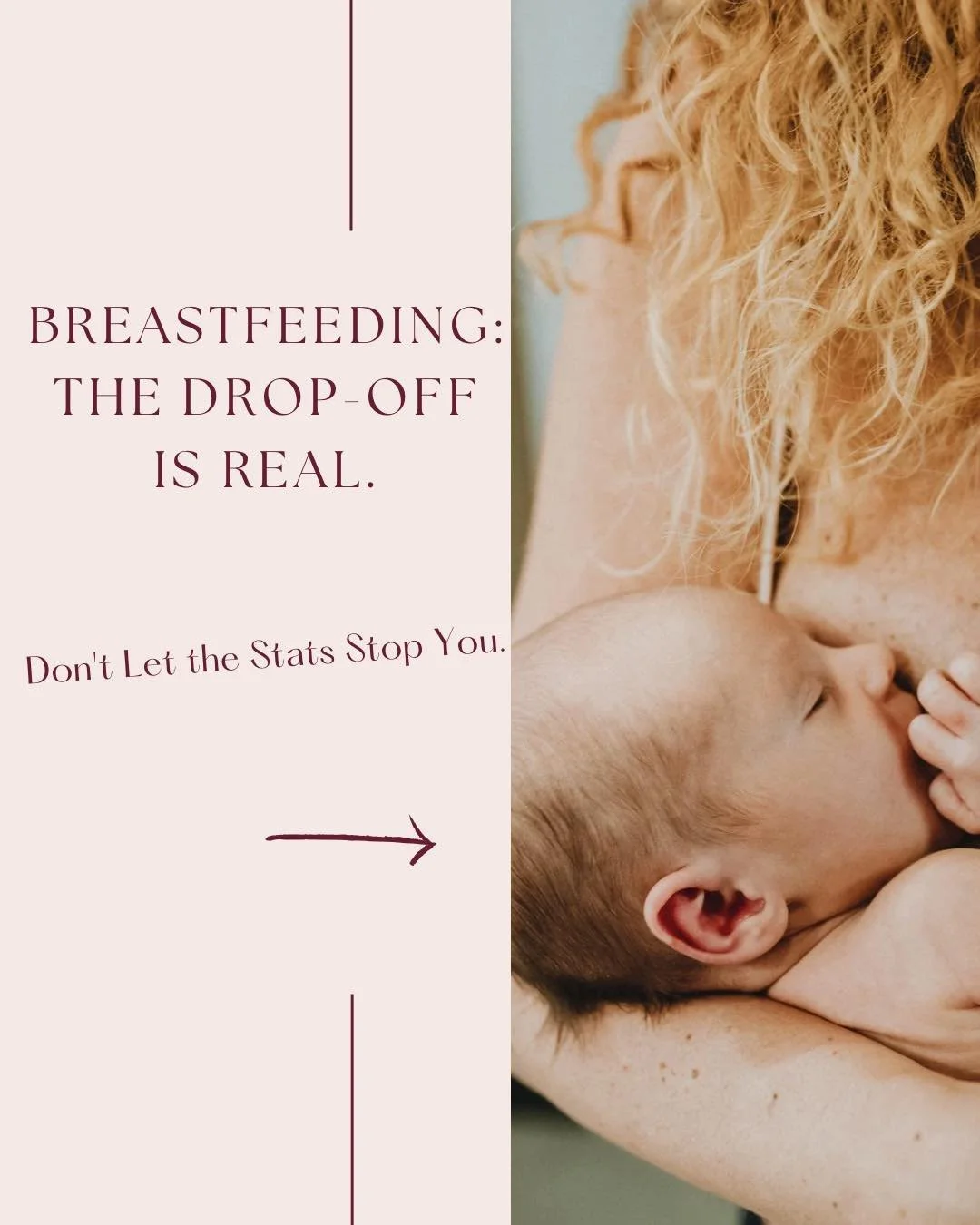Don't Let the Drop-Off Statistics Define Your Journey 💪

Starting breastfeeding is a goal for many families, but the data shows how quickly support fades. While 83.2% of infants nationally started breastfeeding at birth in 2019, that number dropped 