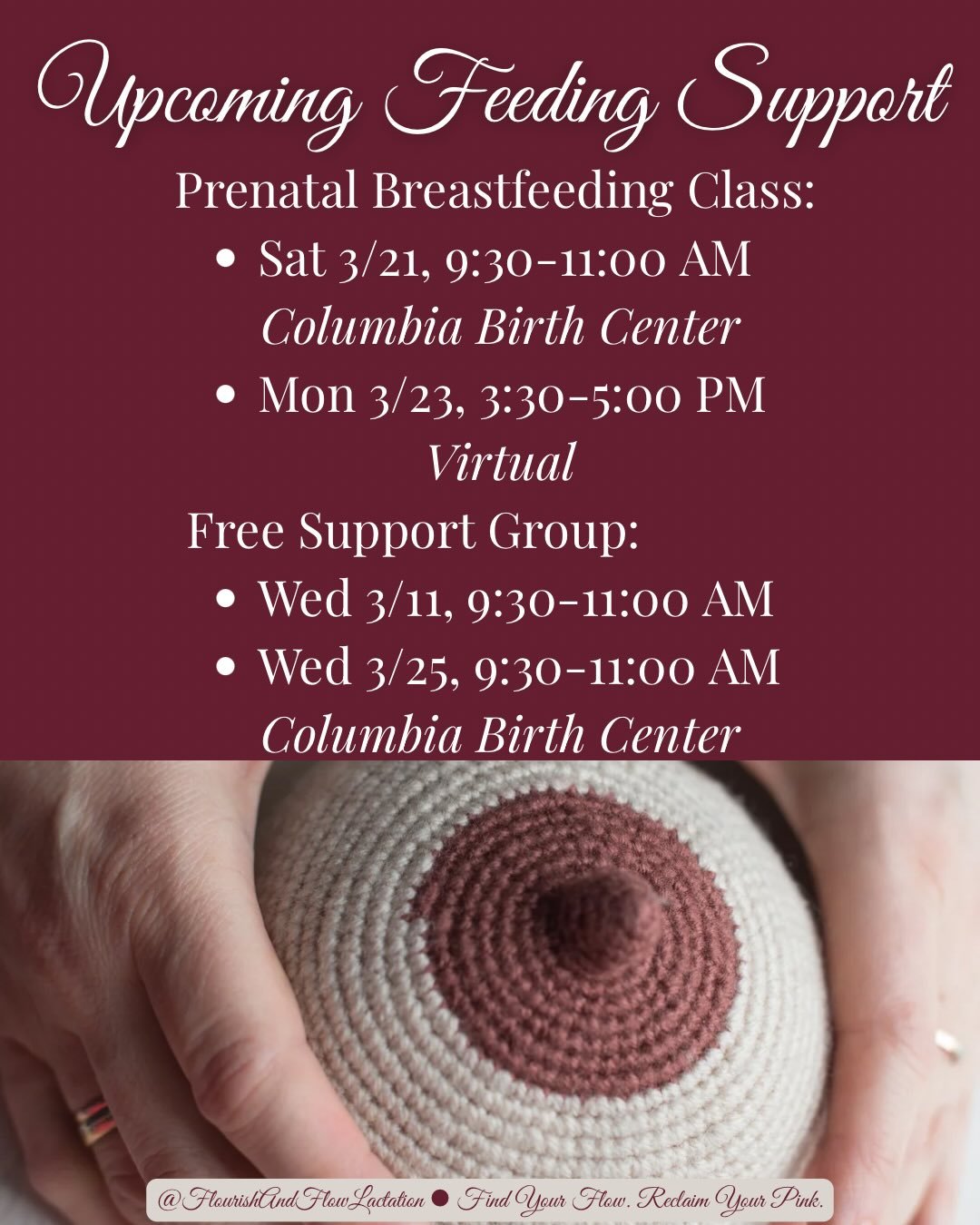 🌿 Feeding Support Is Here for You 🌿

No matter where you are in your feeding journey, preparation or postpartum, you deserve guidance that is grounded in evidence and delivered with compassion.

🤍 Free Breastfeeding Support Group
📍 Columbia Birth