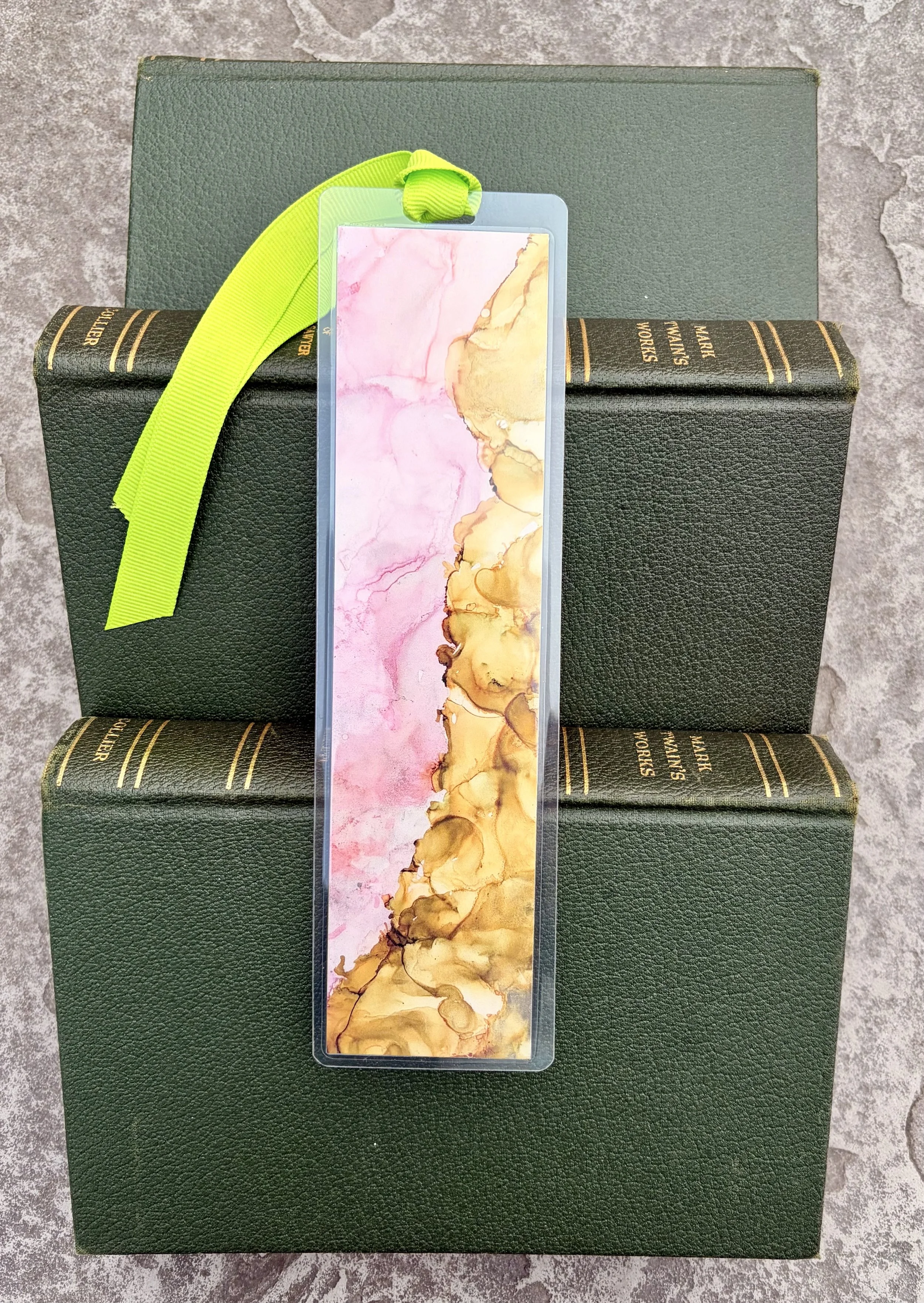 Pastel Dreamscape Bookmark with Ribbon