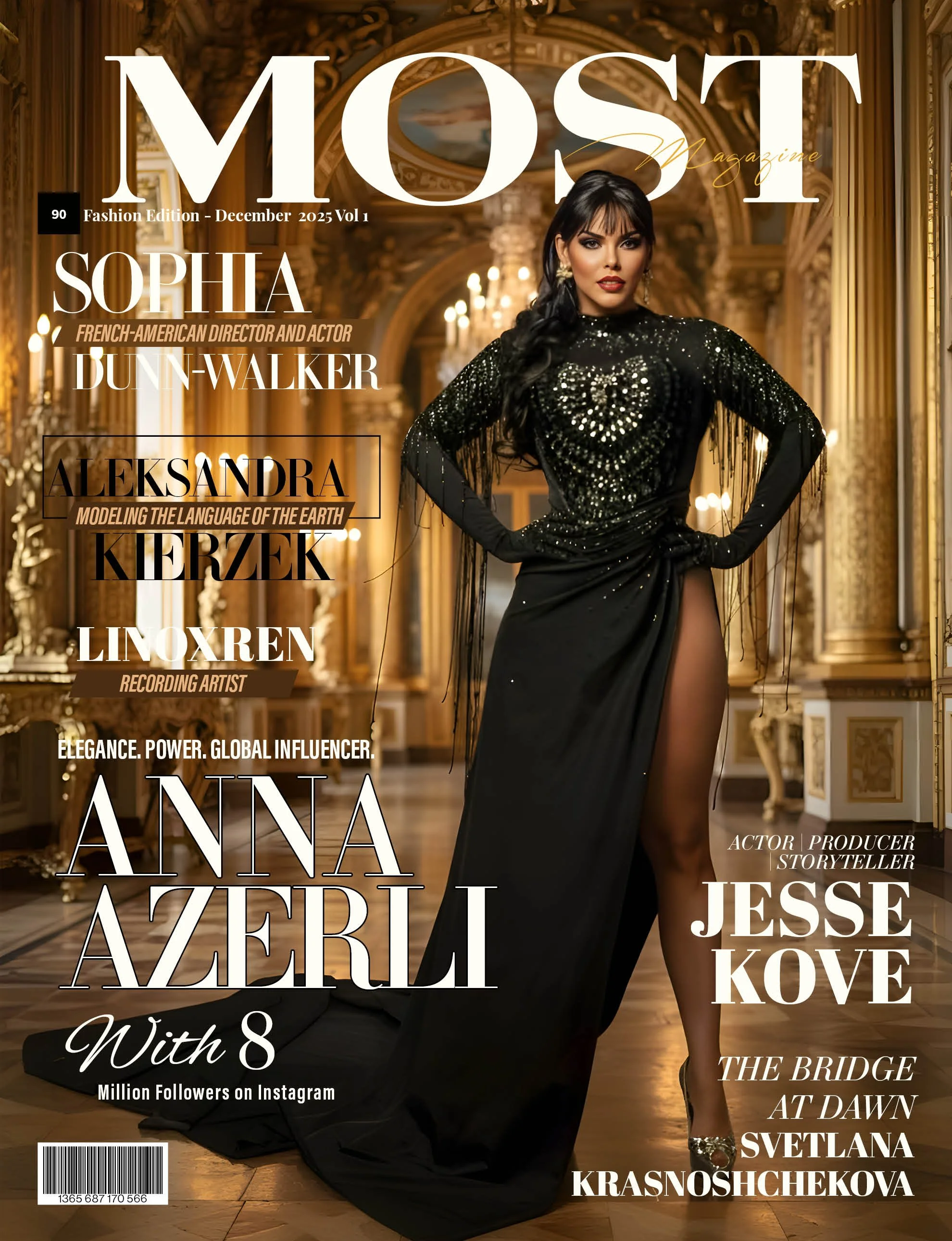 Anna Azerli, cover of Most Magazine